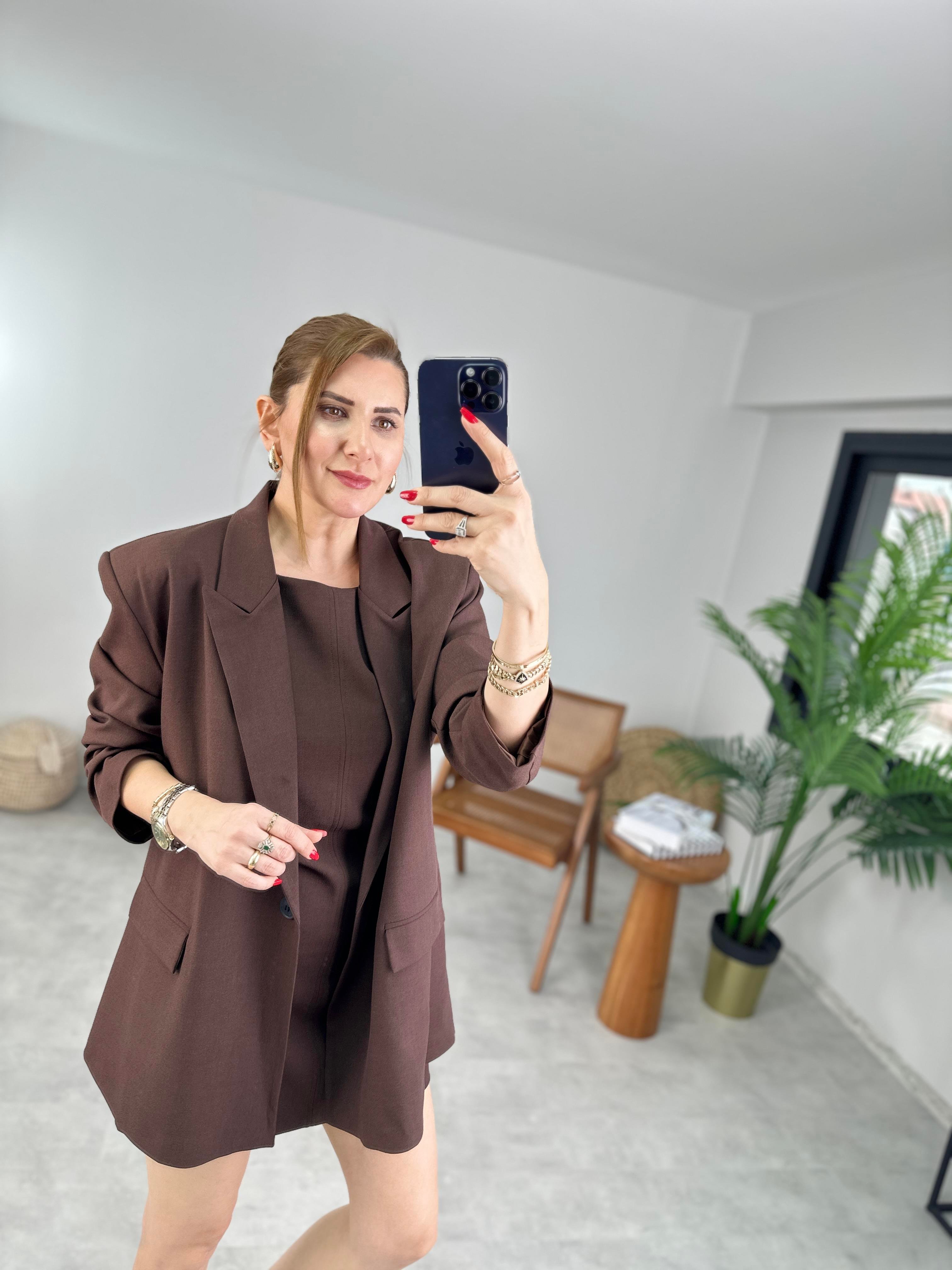 Blazer Ceketli Elbise