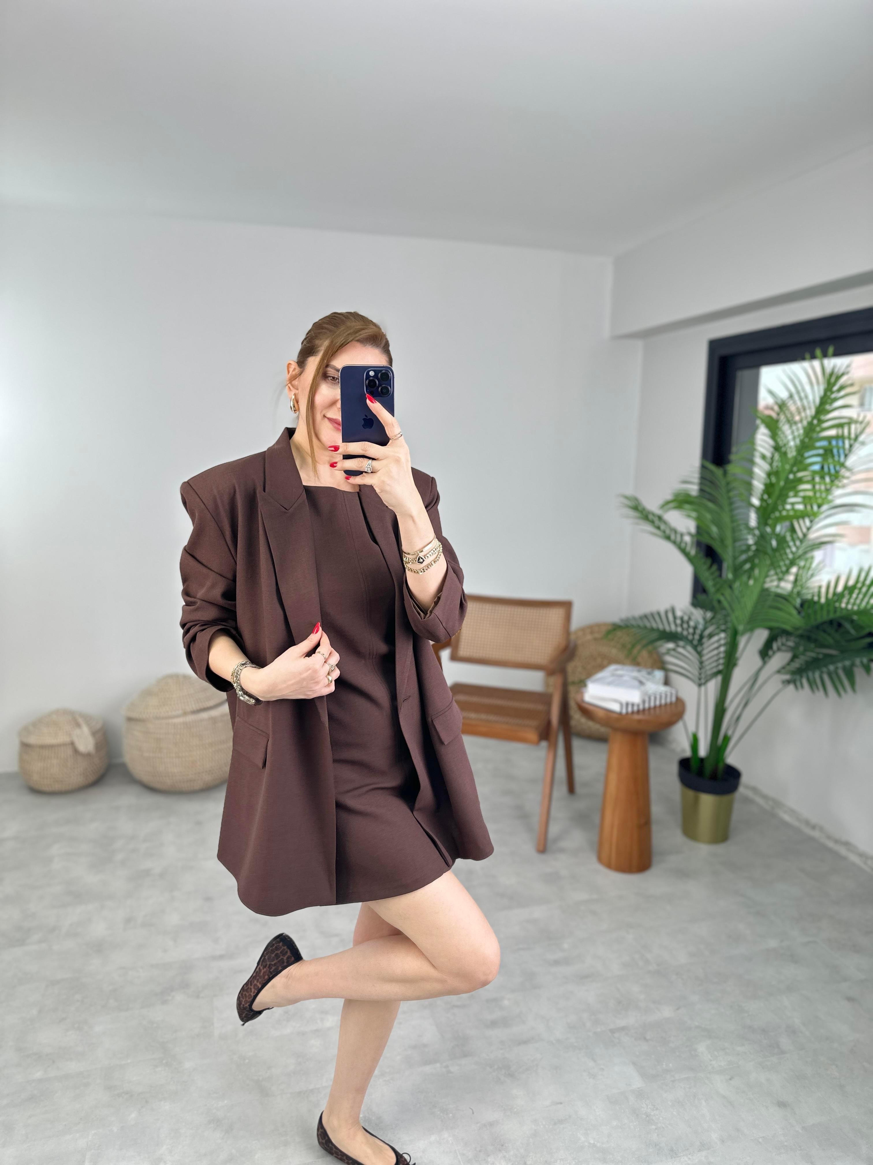 Blazer Ceketli Elbise