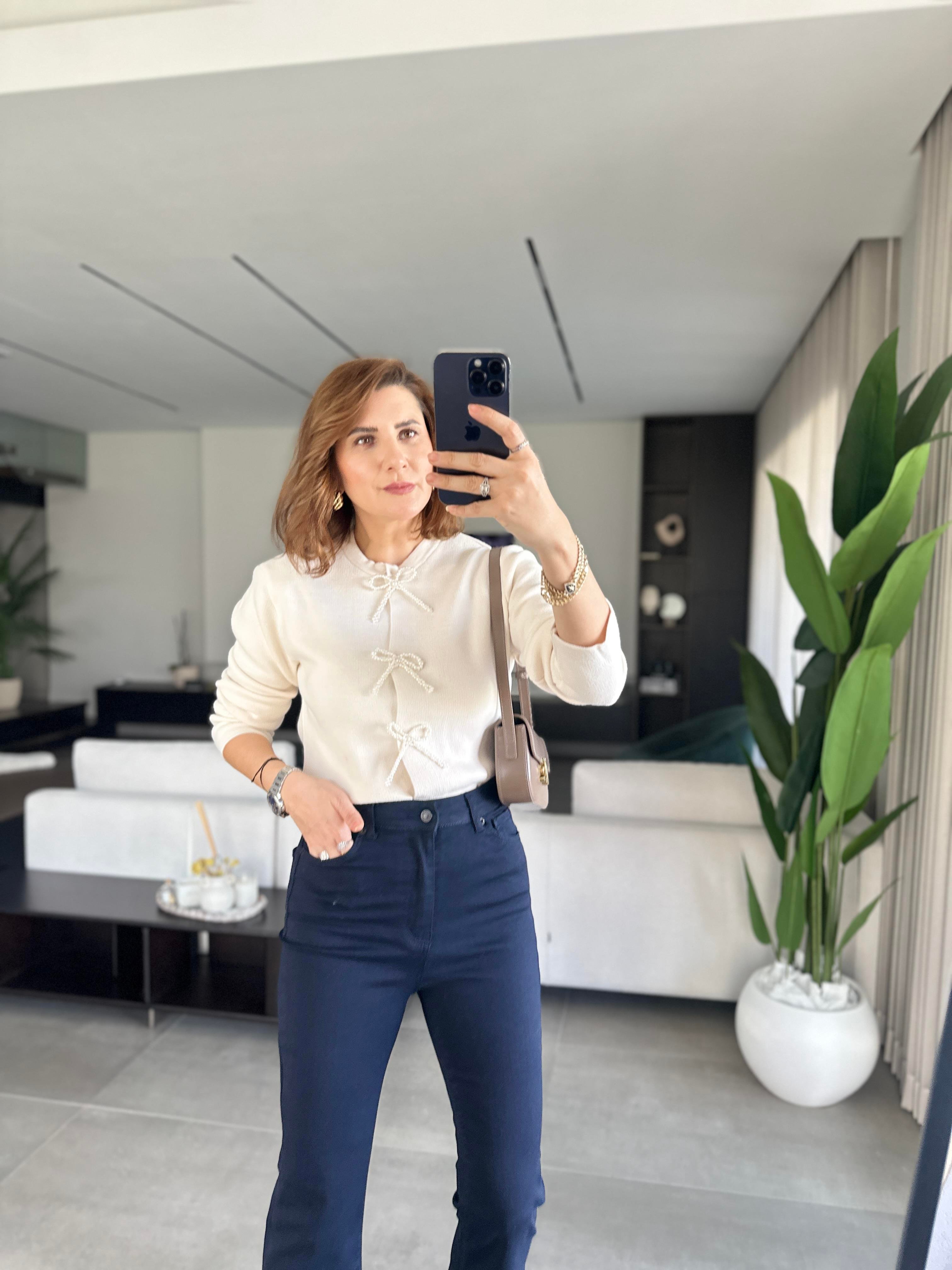 Boncuk Kurdela Detaylı Hırka