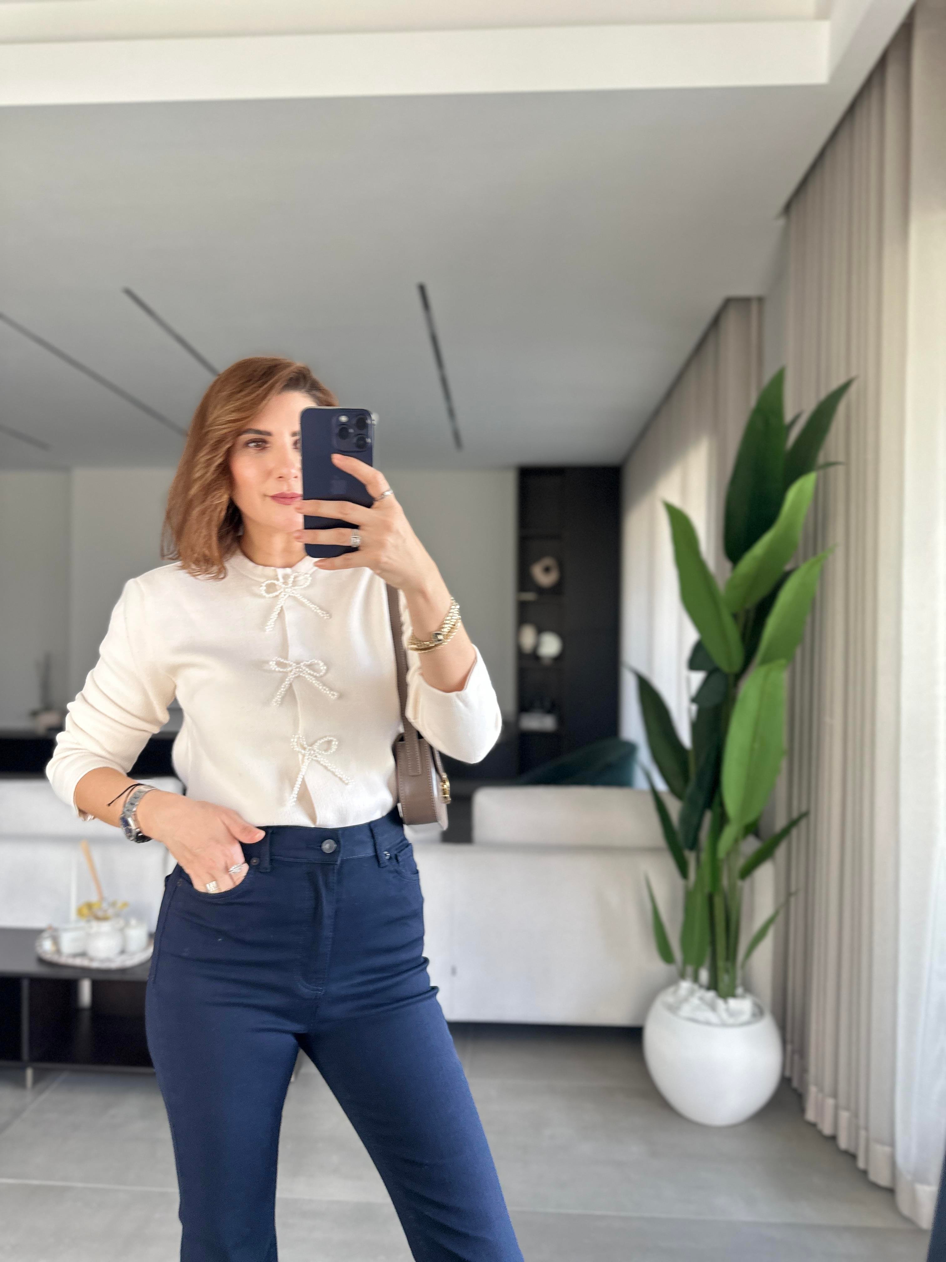 Boncuk Kurdela Detaylı Hırka
