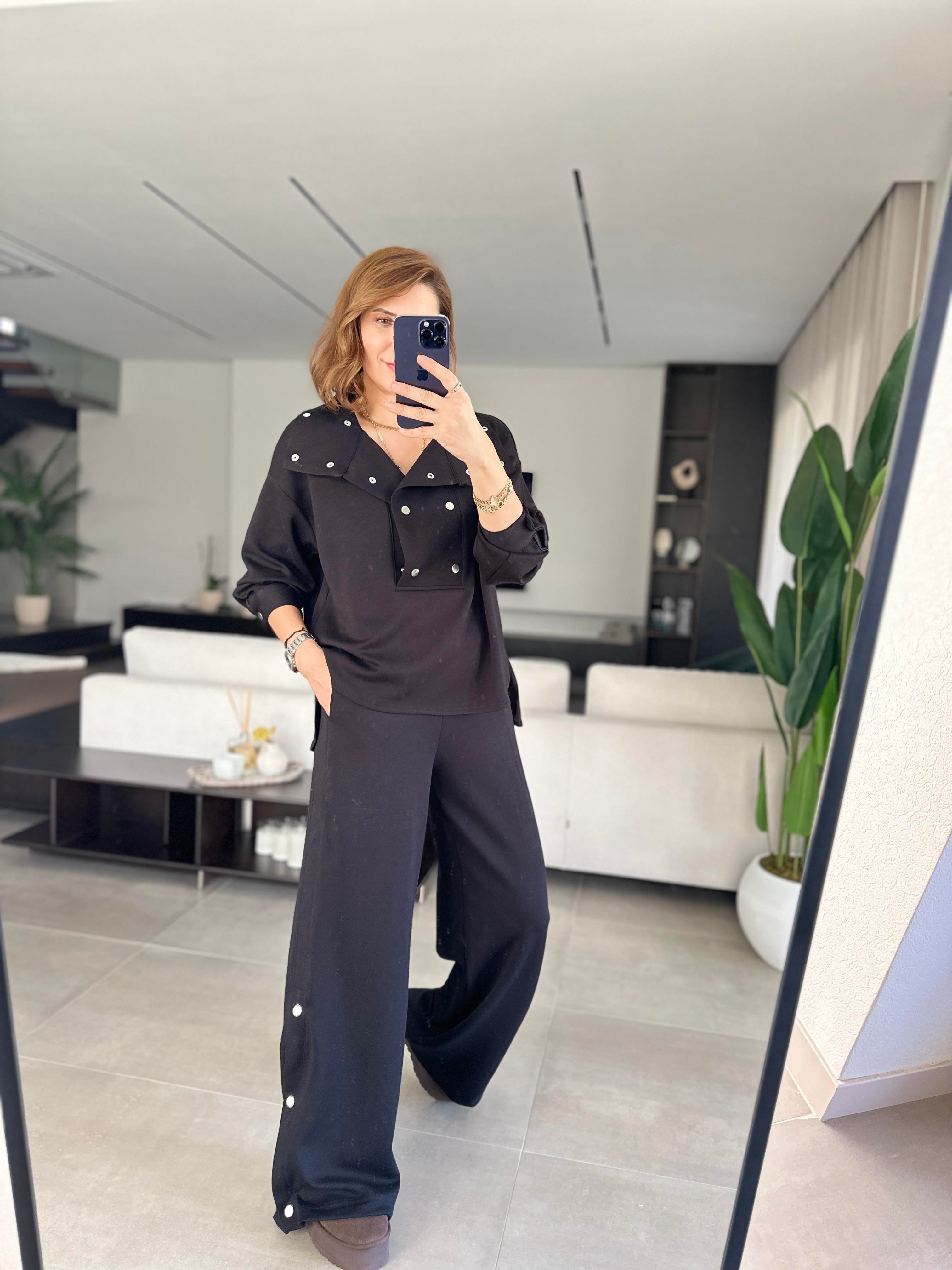 Çift Çıtlı Yaka Modal Takım