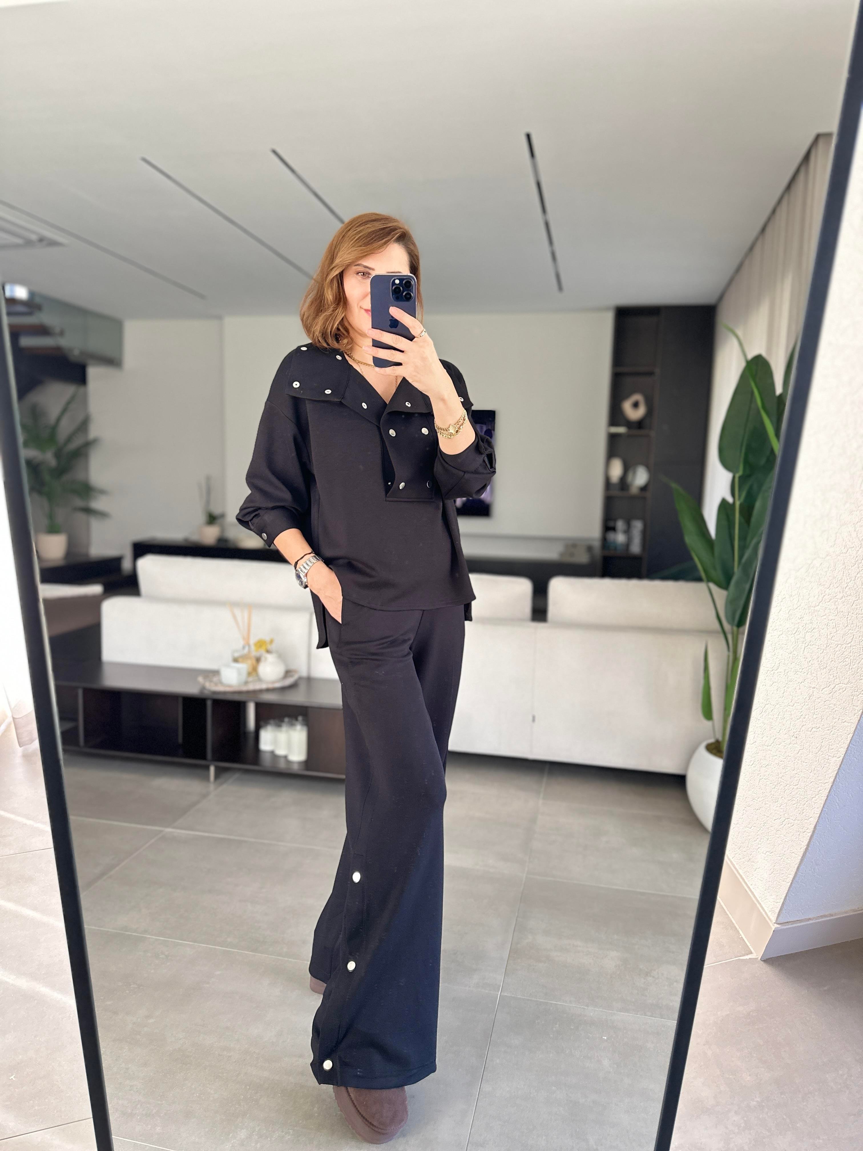 Çift Çıtlı Yaka Modal Takım