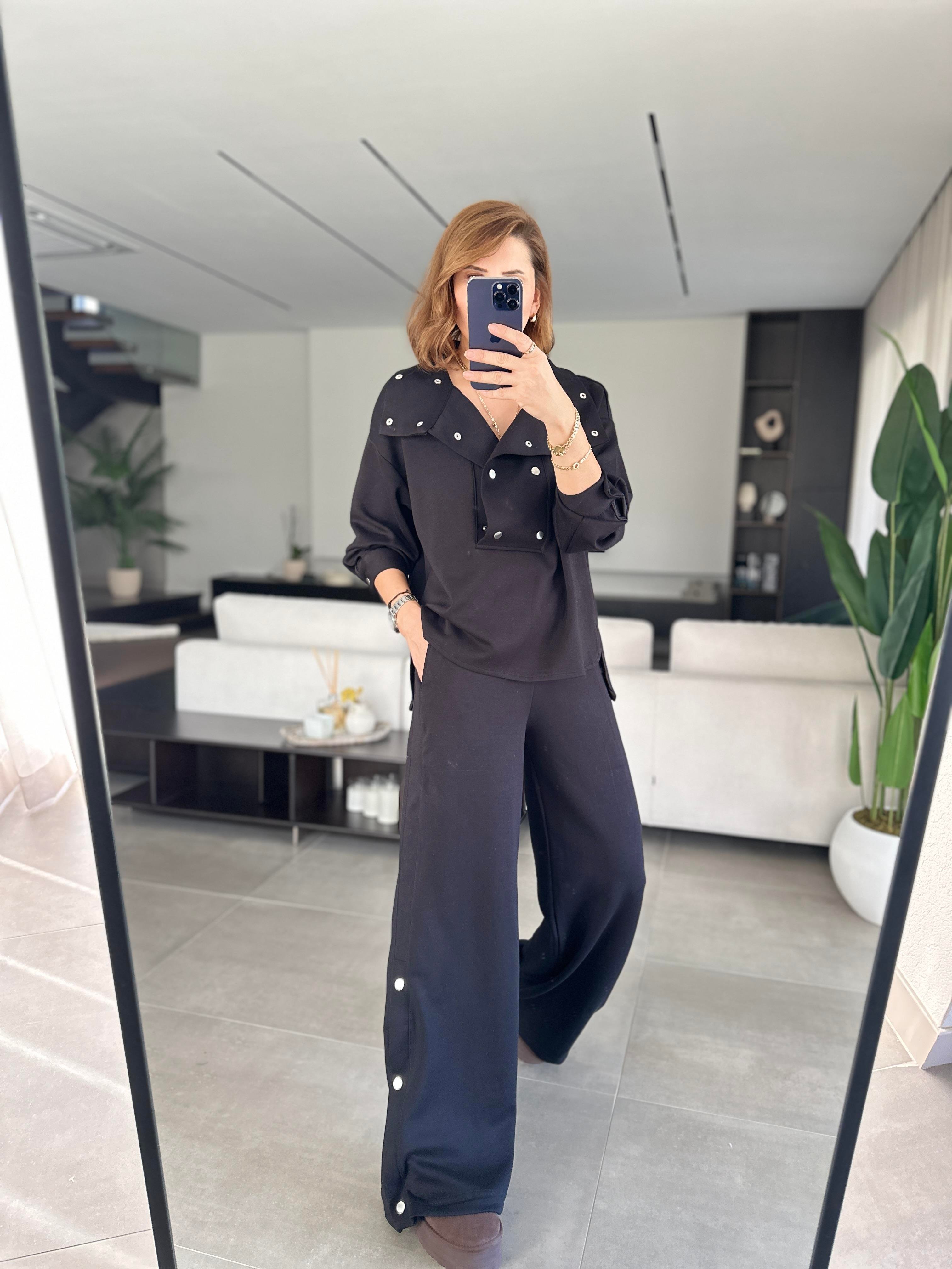 Çift Çıtlı Yaka Modal Takım