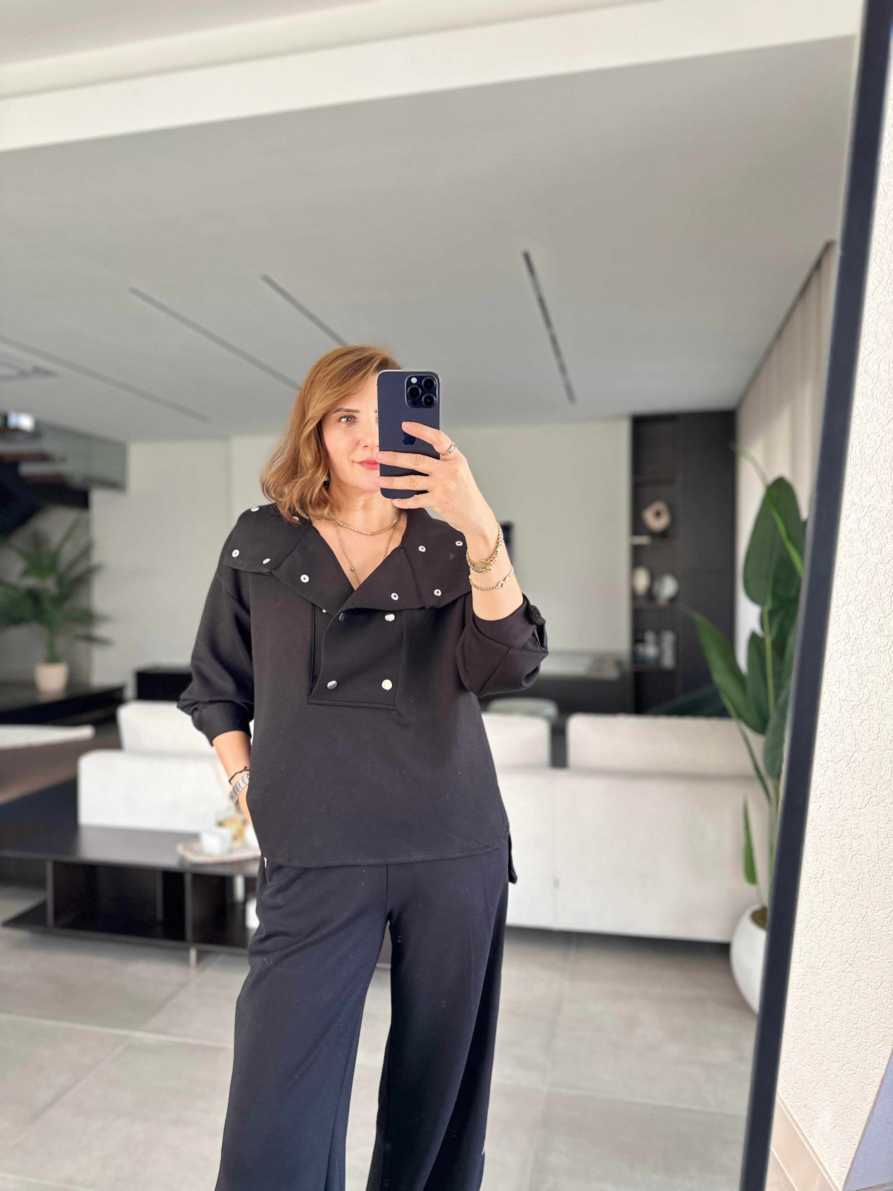 Çift Çıtlı Yaka Modal Takım