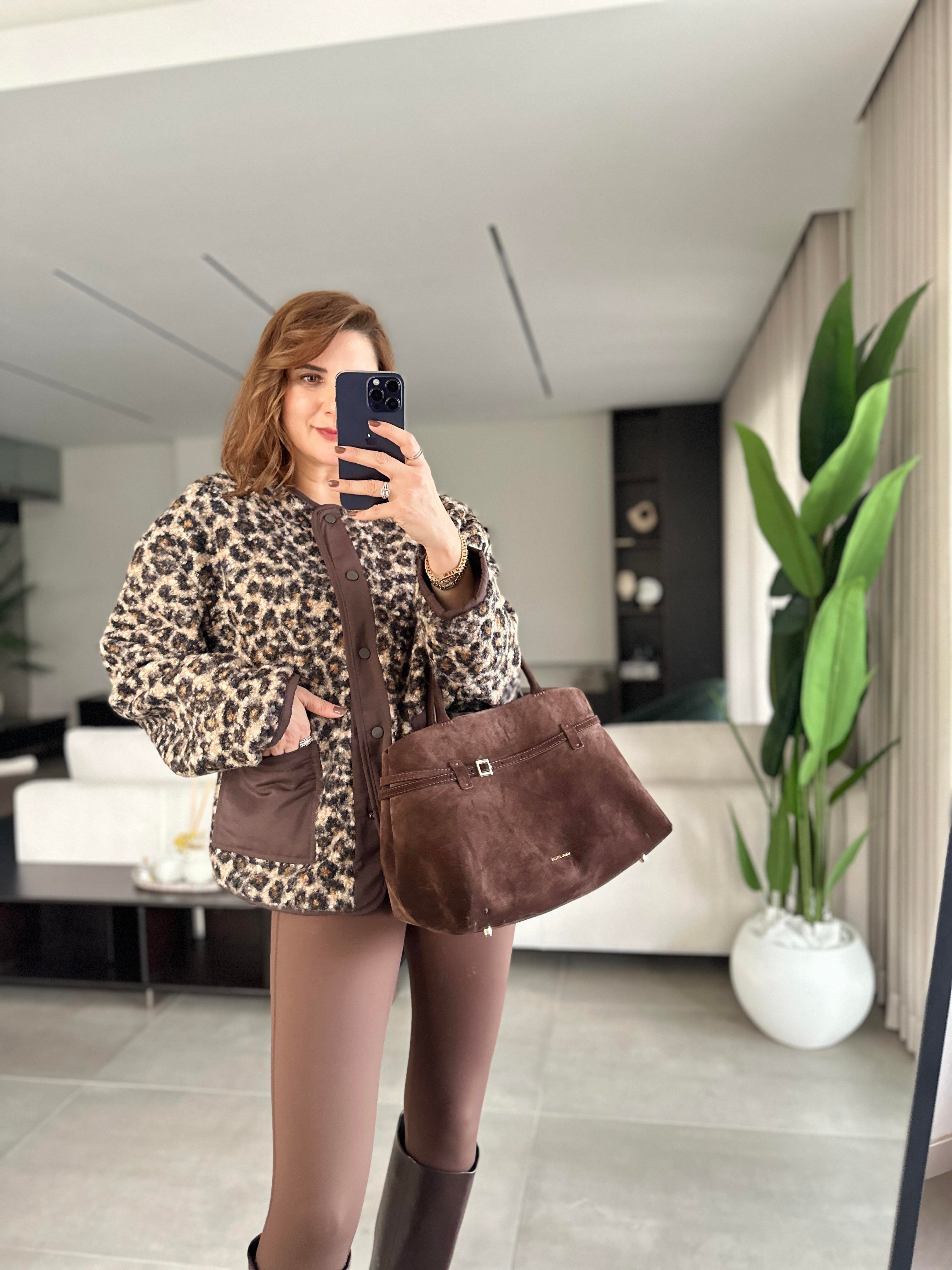 Çift Taraflı Leopar Ceket