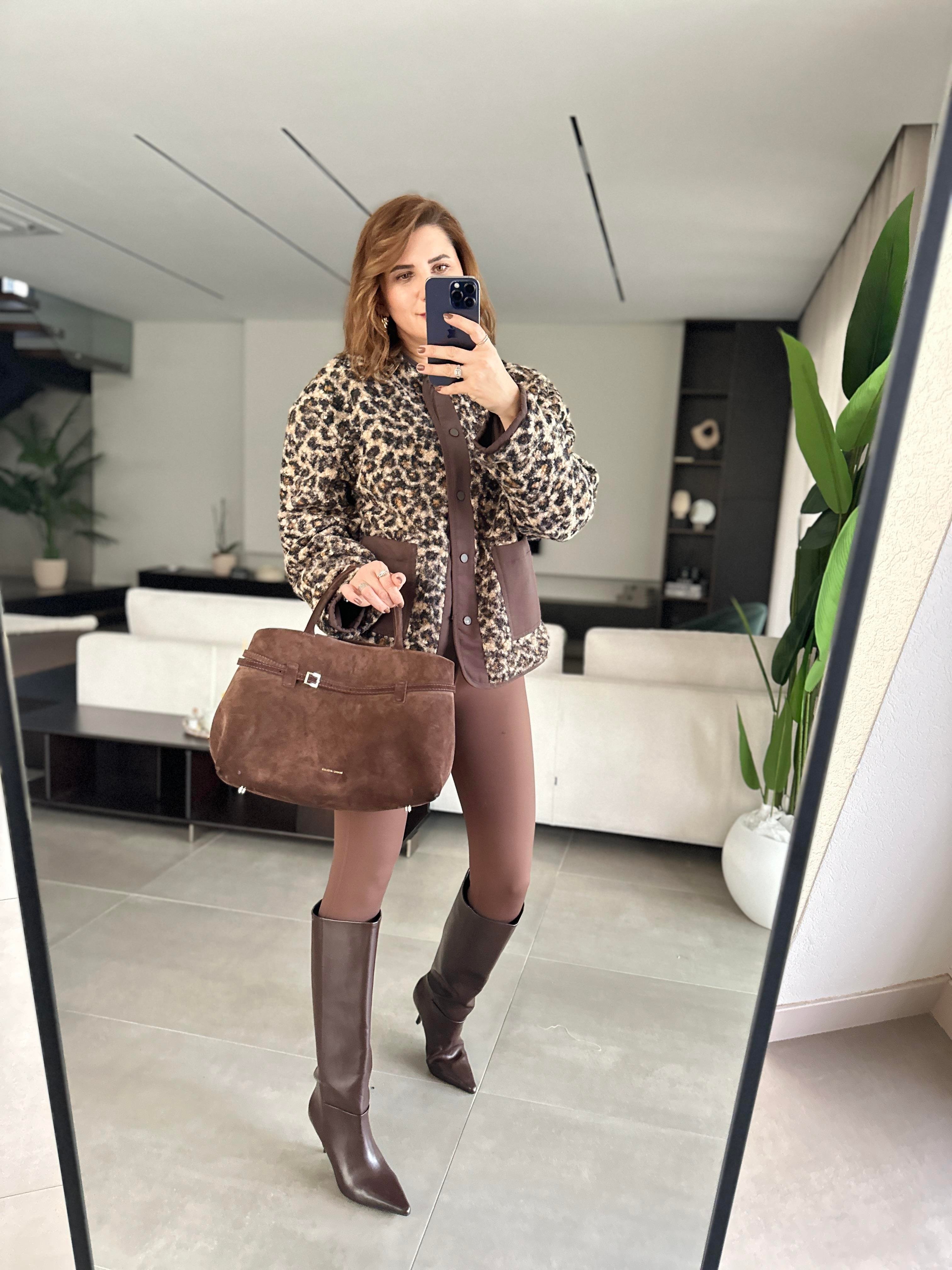 Çift Taraflı Leopar Ceket