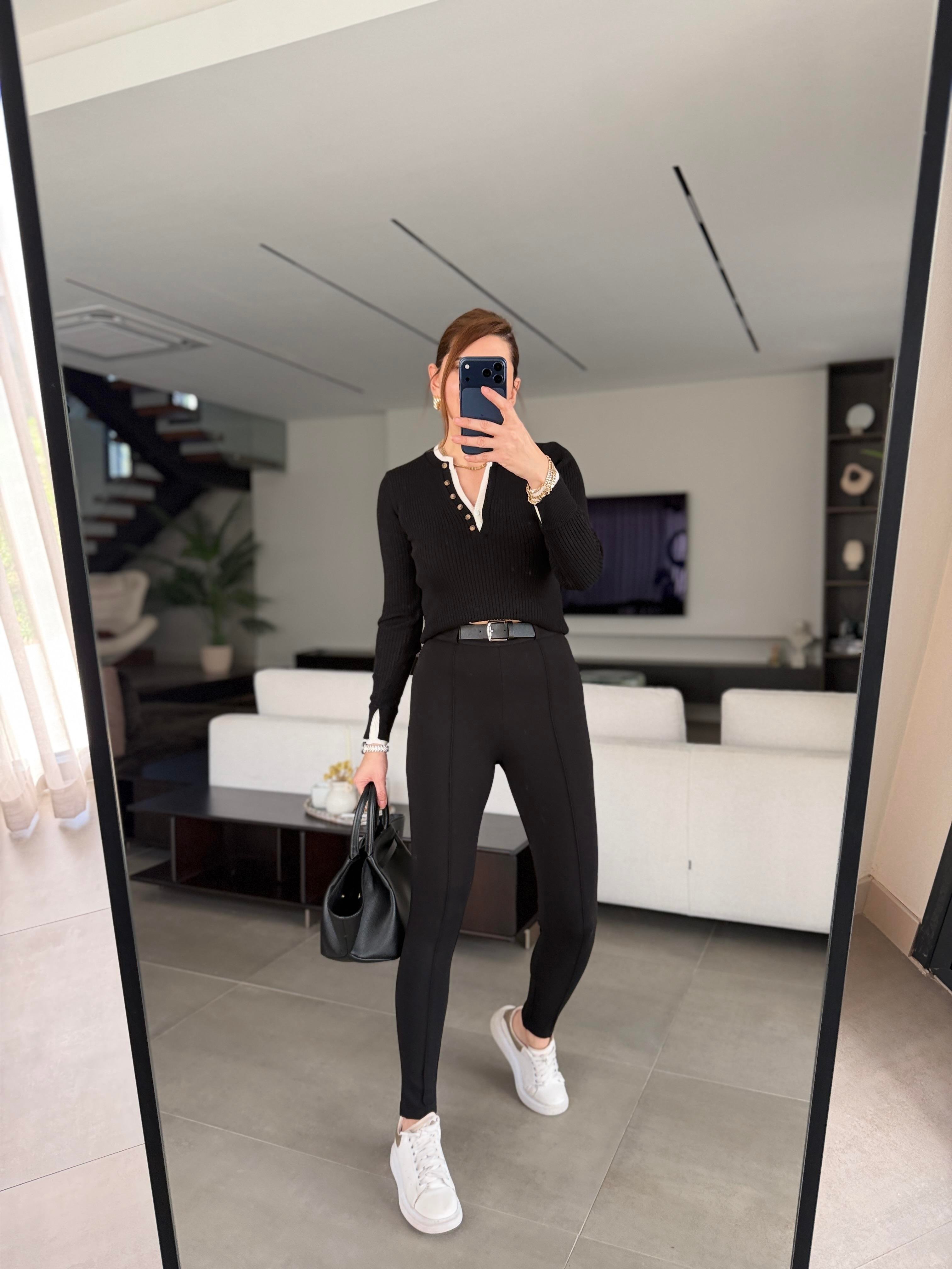 Çimalı Kemer Görünümlü Tayt