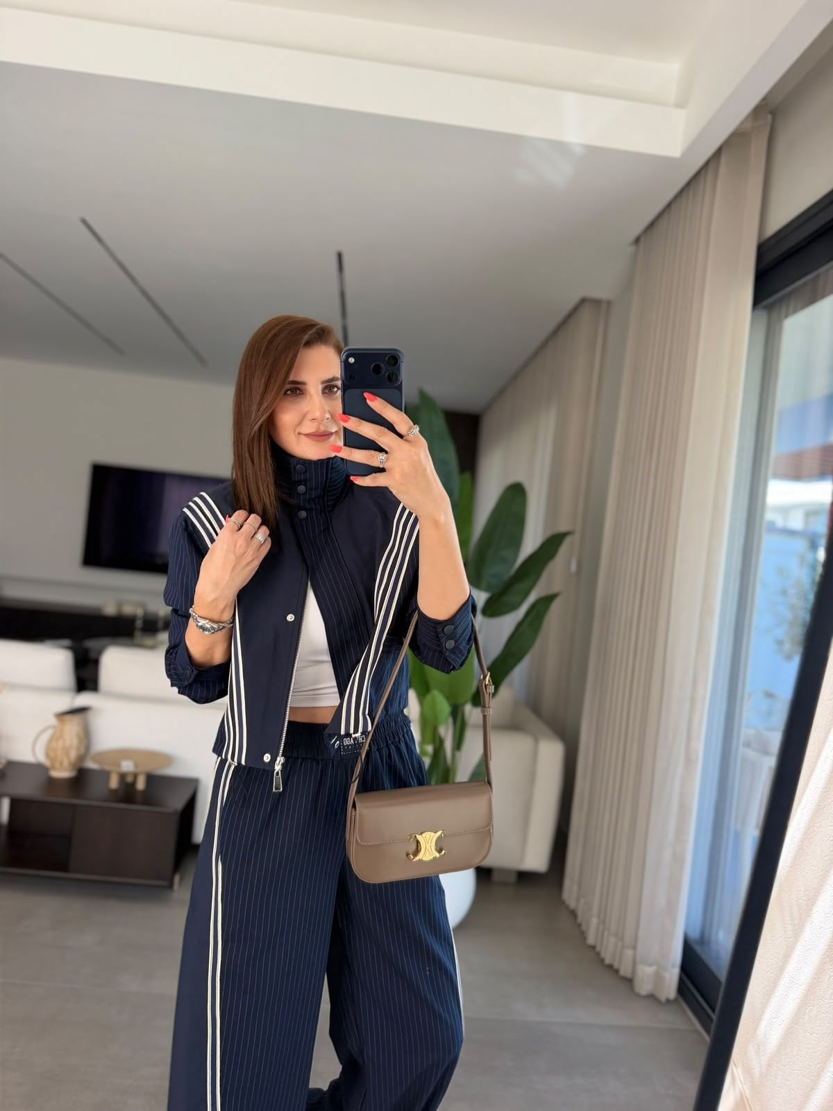 Çizgi Detaylı Ceket Takım