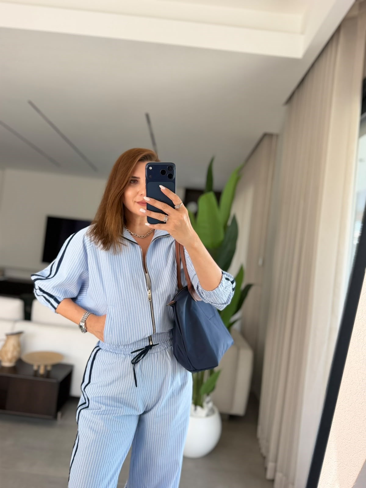 Çizgili Ceket Pantolon Takım