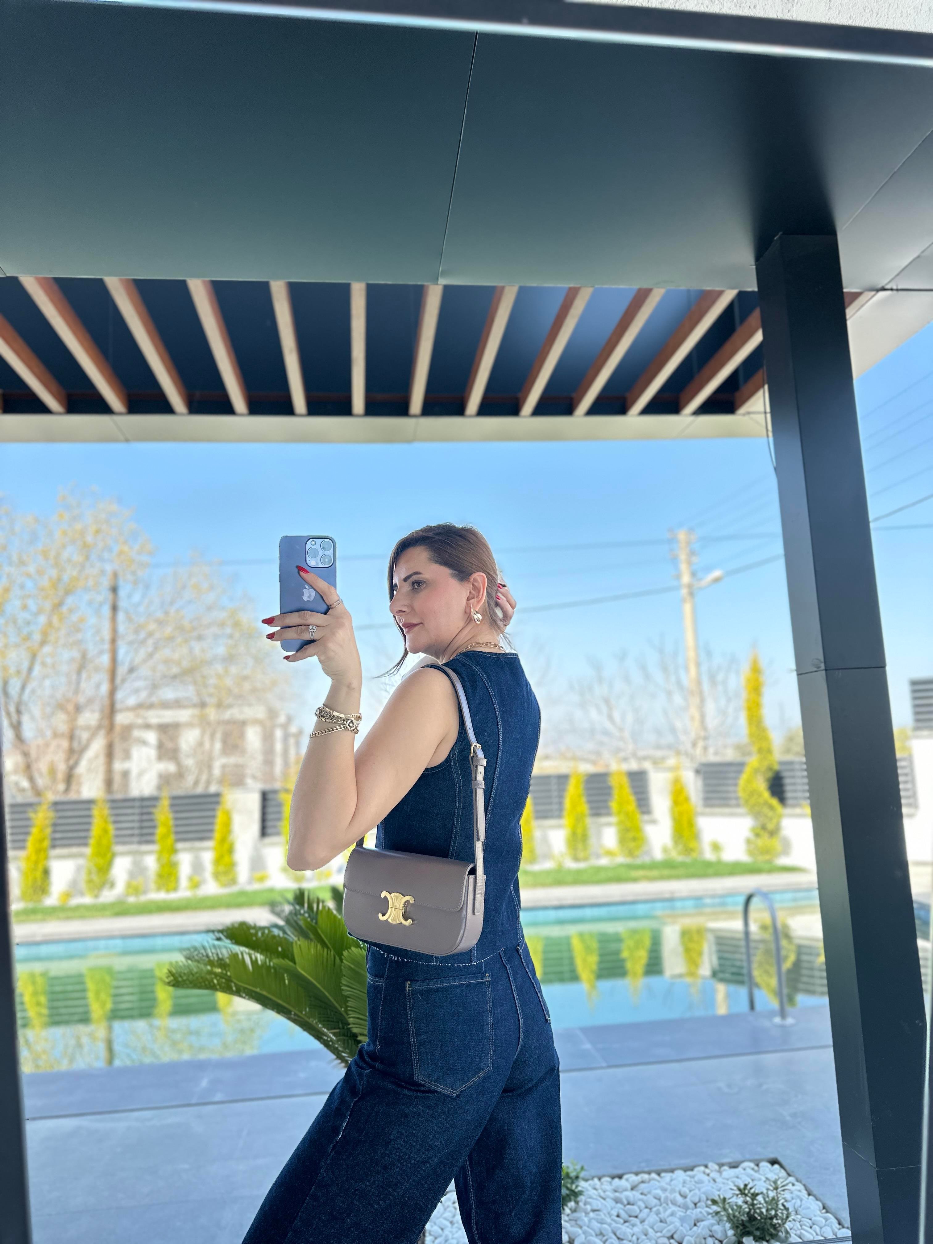 Denim Yelek Palazzo Pantolon İkili Takım