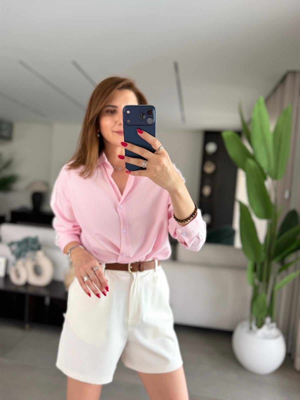 Ekru Flotalı Şort