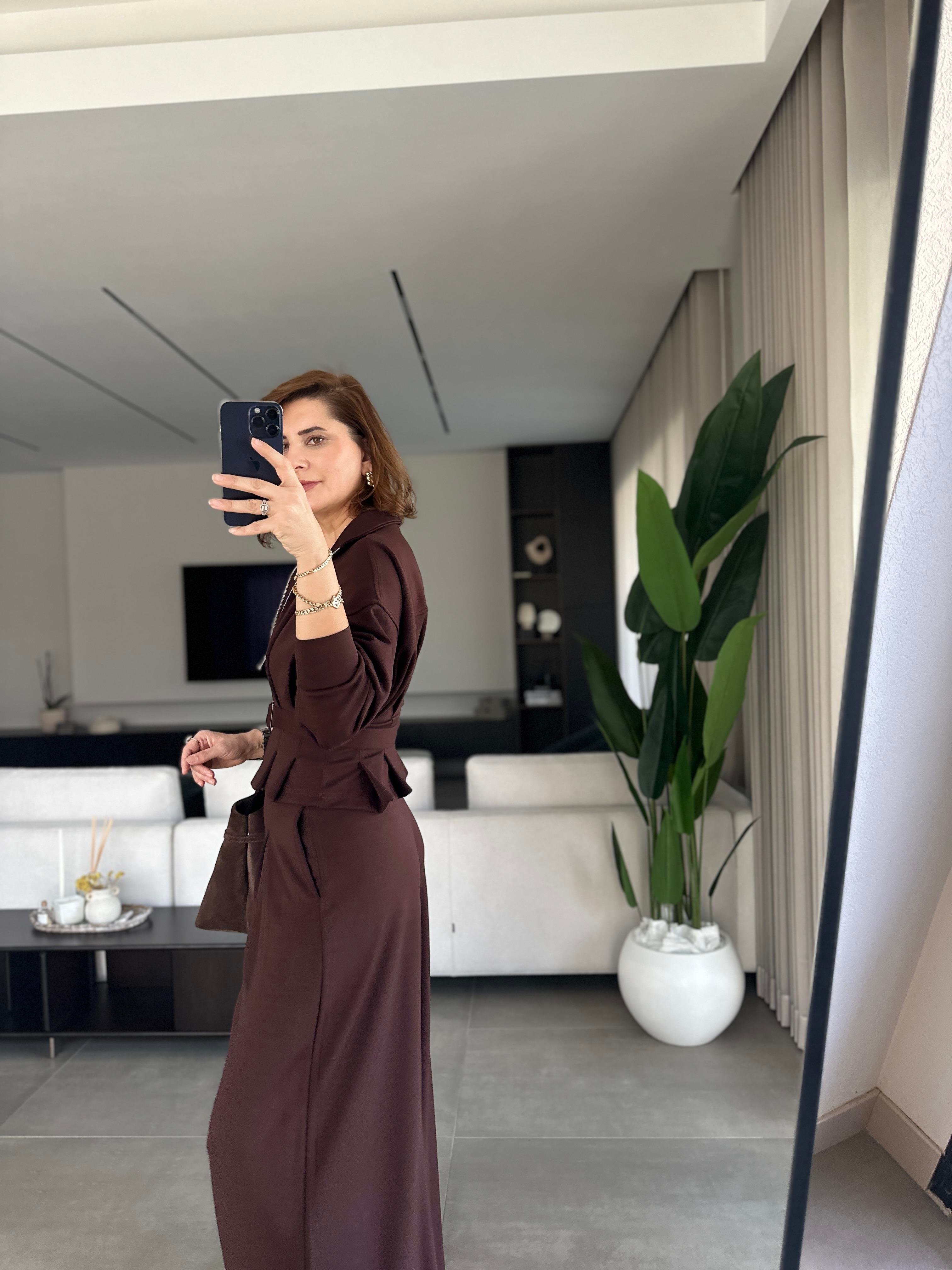 Eteği Piliseli Ceket Takım