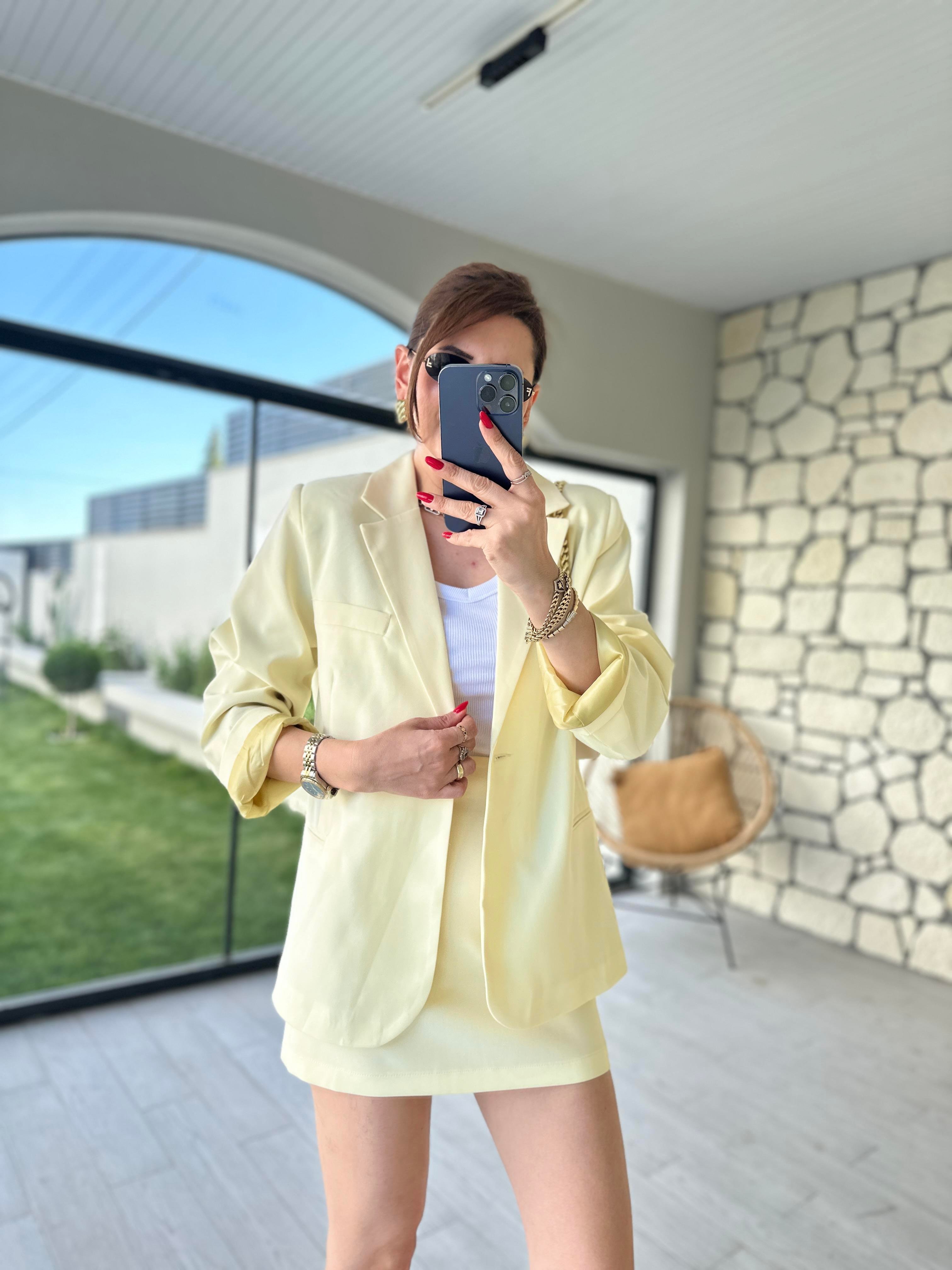 Etekli Blazer Ceket Takım