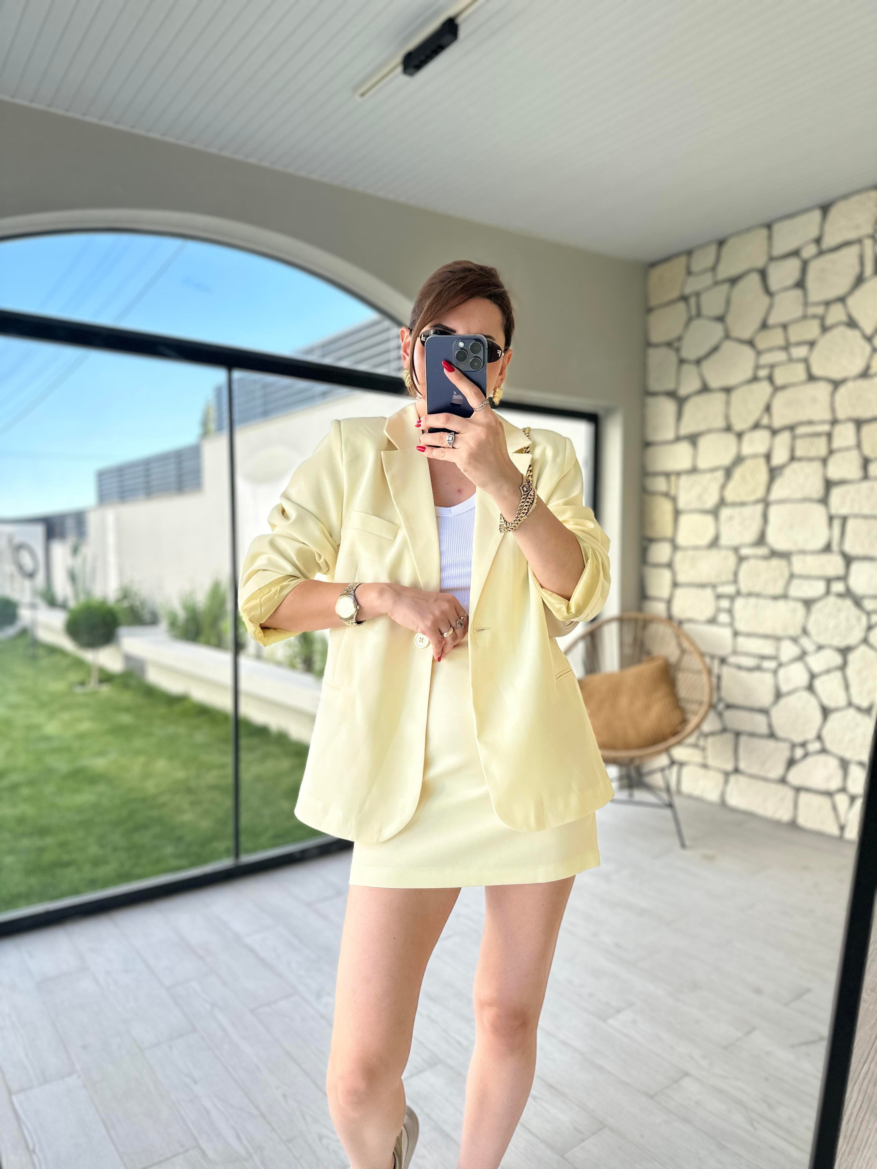 Etekli Blazer Ceket Takım