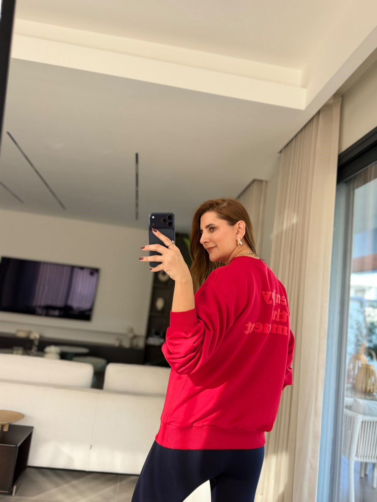 Flok Baskılı Sweat