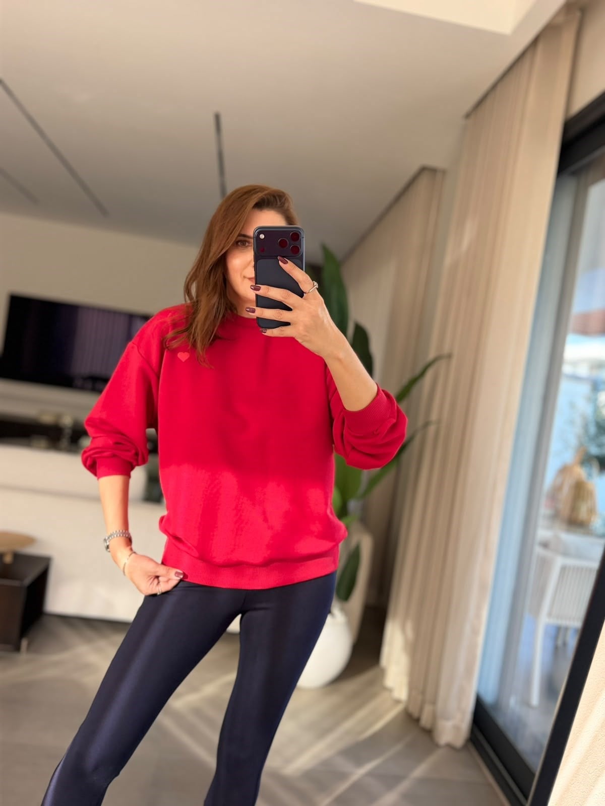 Flok Baskılı Sweat