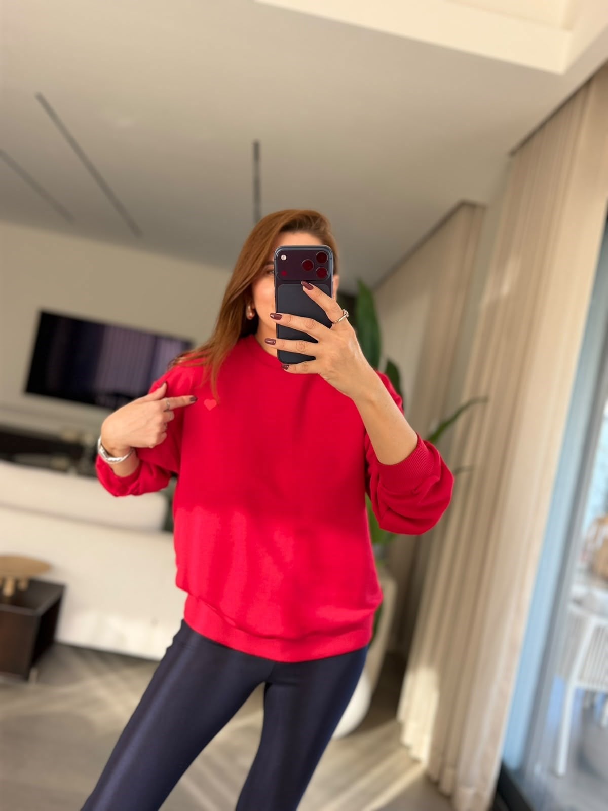 Flok Baskılı Sweat