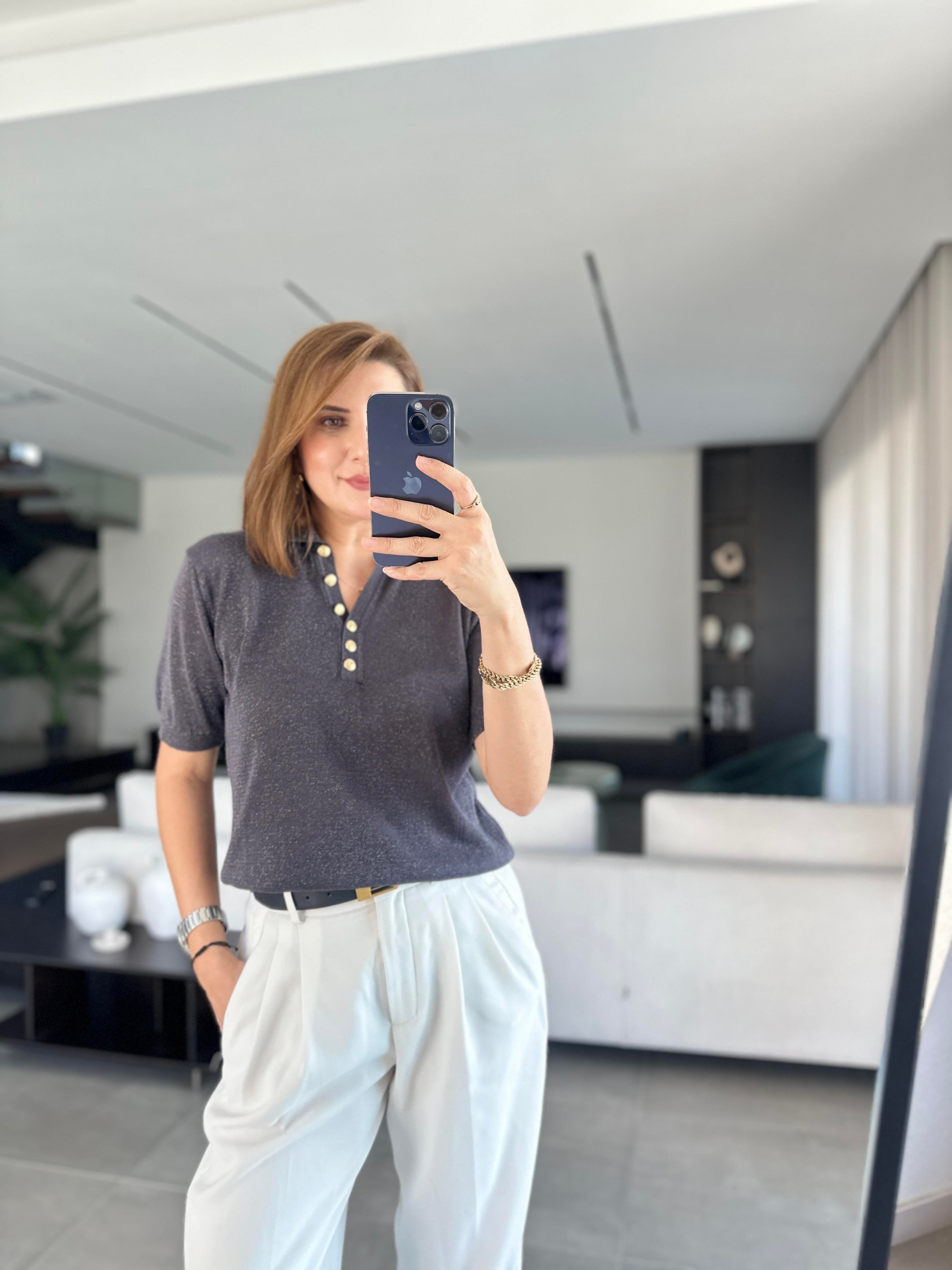Füme Polo Yaka Merserize