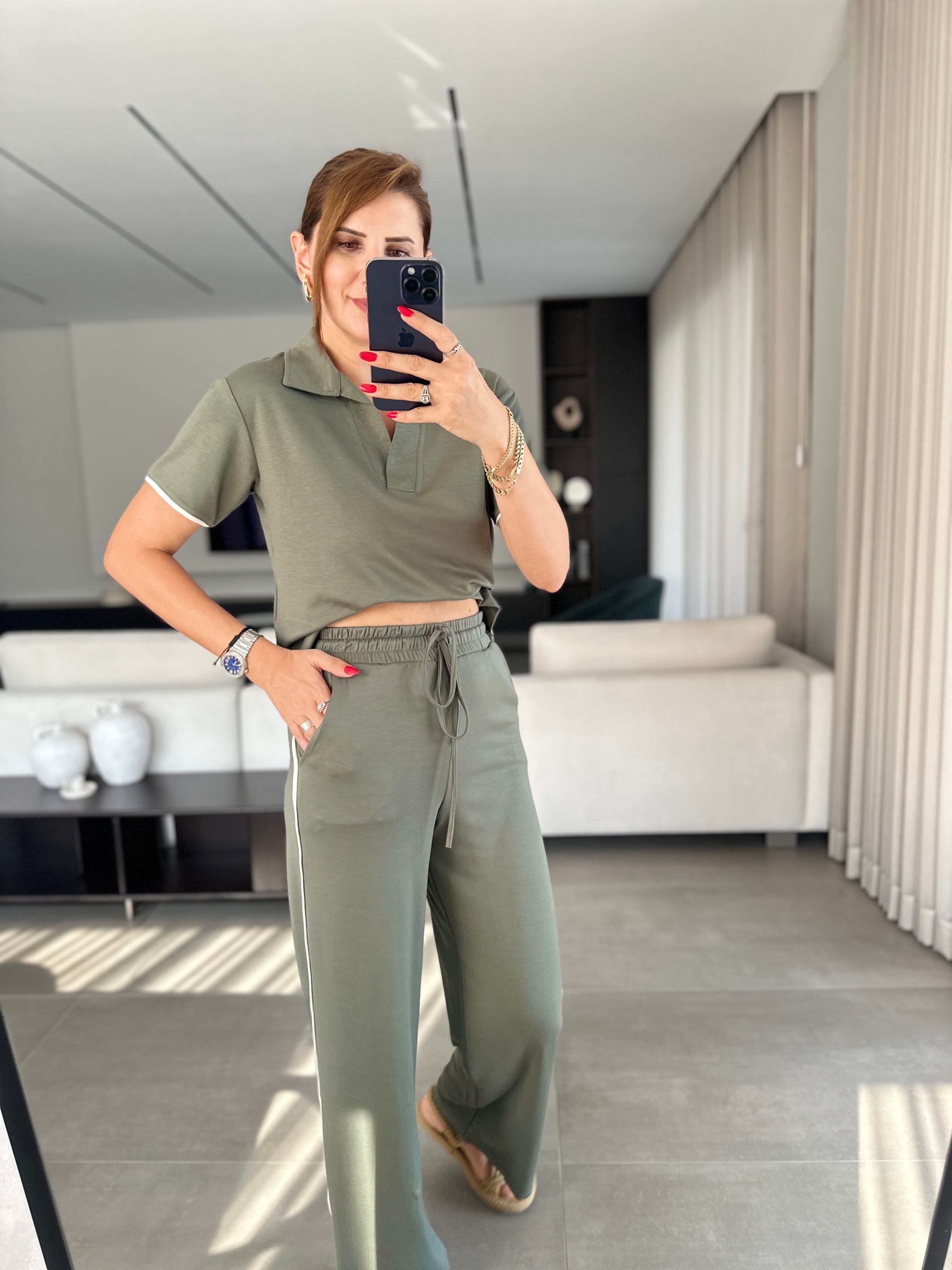 Haki Carno Polo Yaka Takım