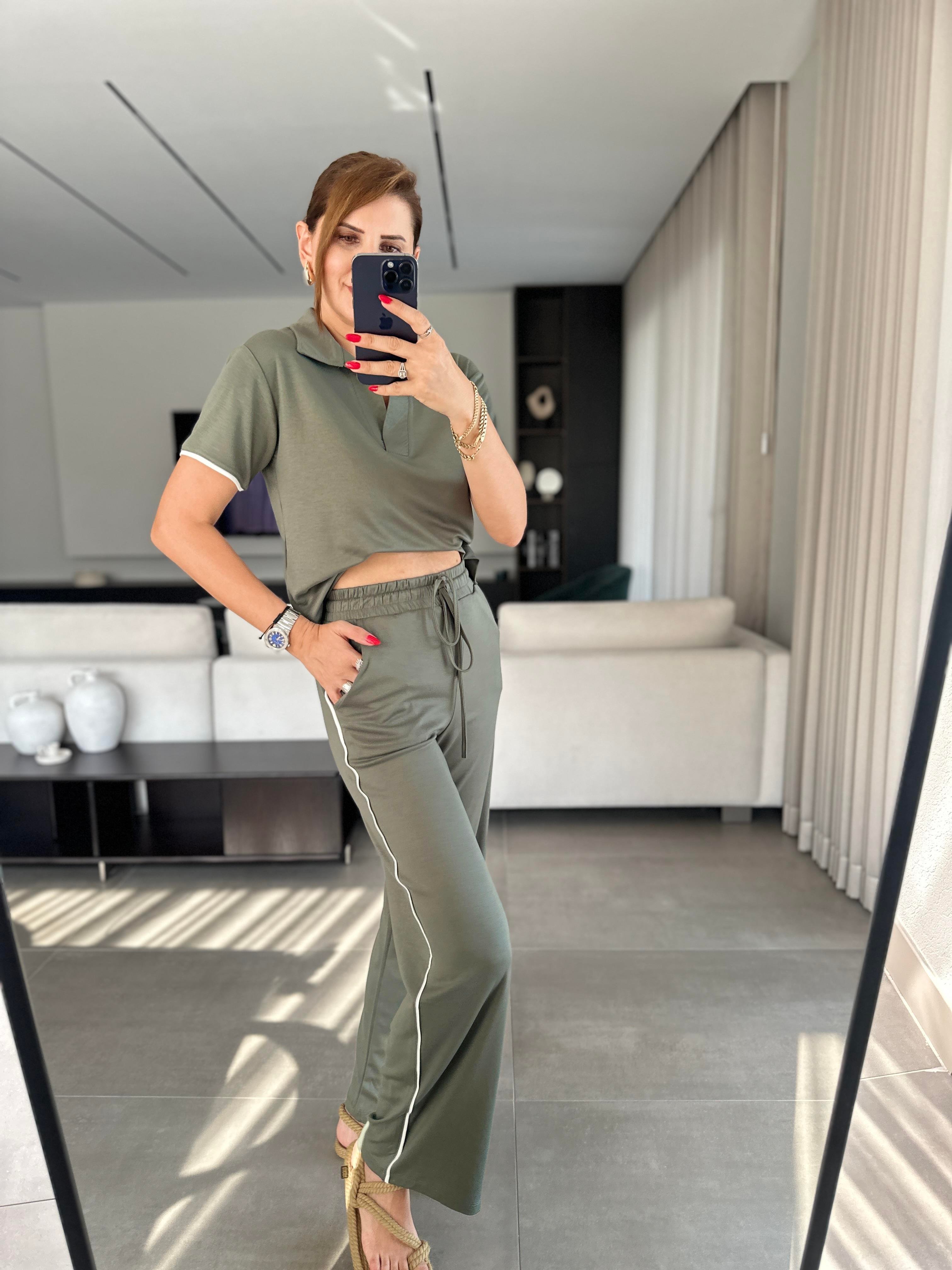 Haki Carno Polo Yaka Takım