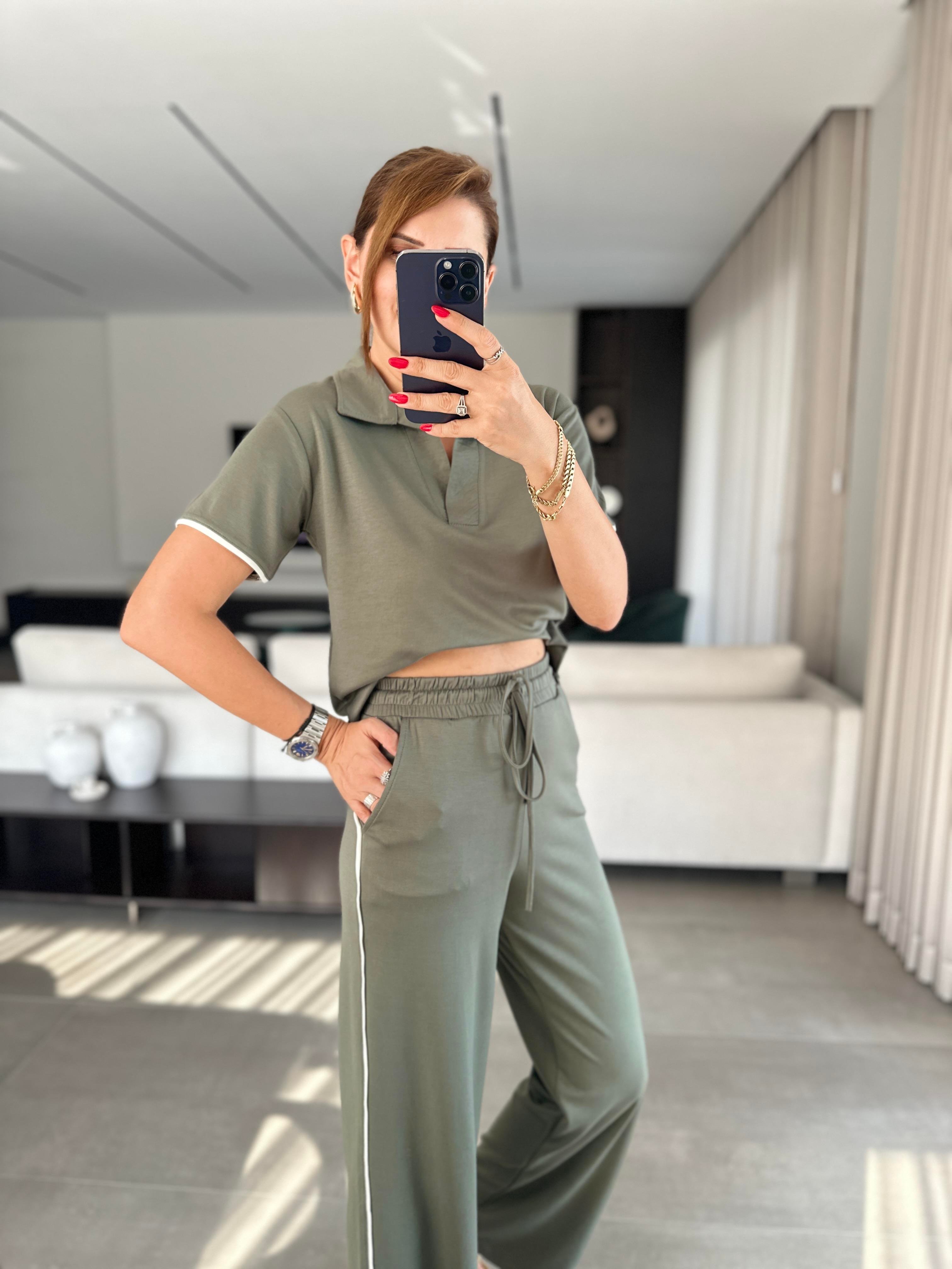 Haki Carno Polo Yaka Takım