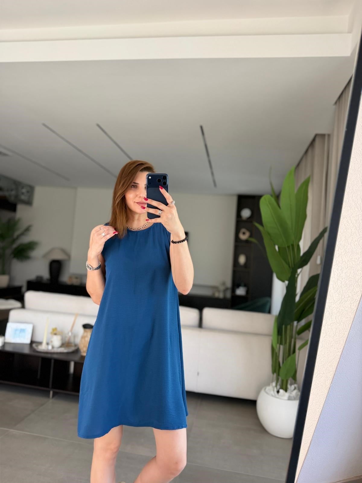 İndigo  Ayrobin Kolsuz Elbise