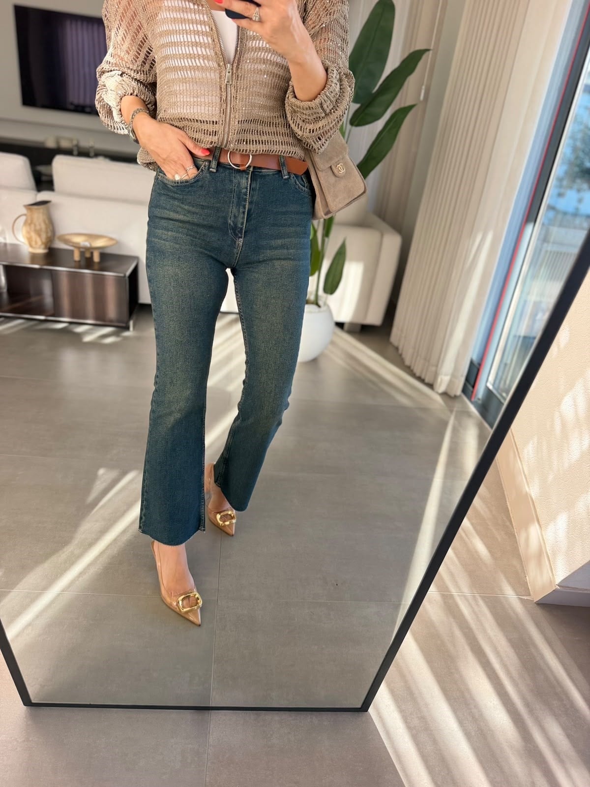 İndigo Kemerli Jolie Pantolon