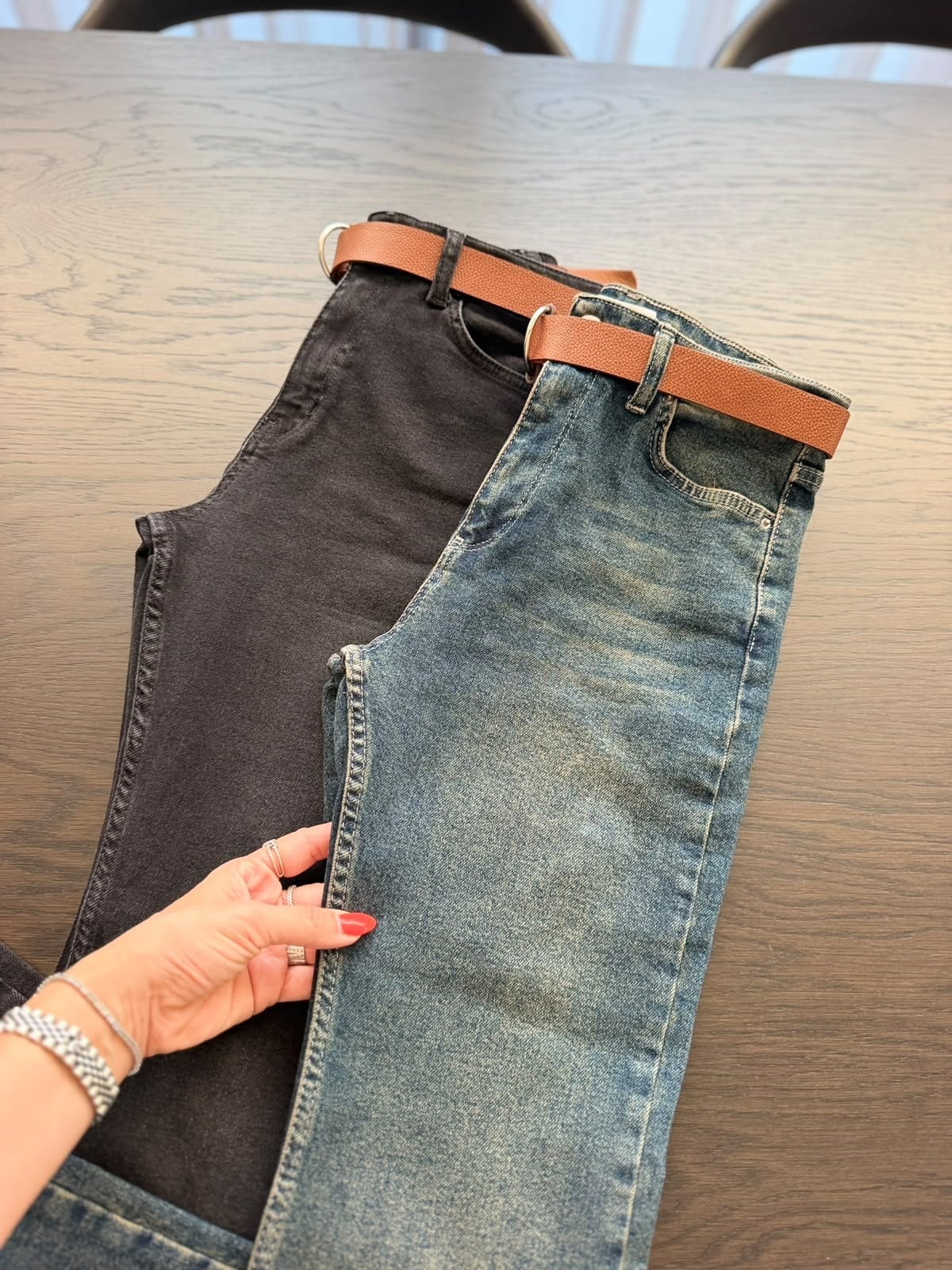 İndigo Kemerli Jolie Pantolon