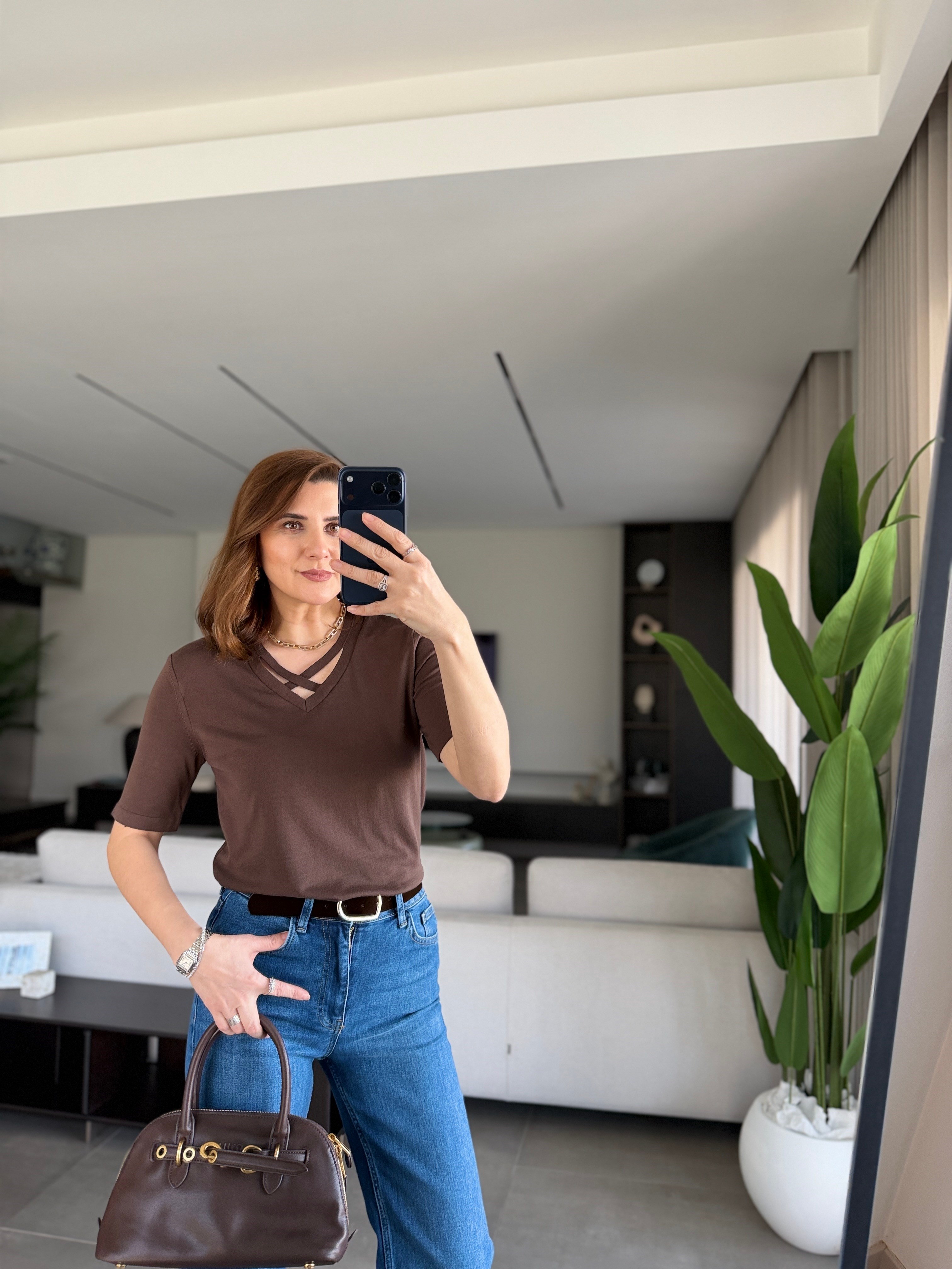 İspanyol Paça Kemerli Jean