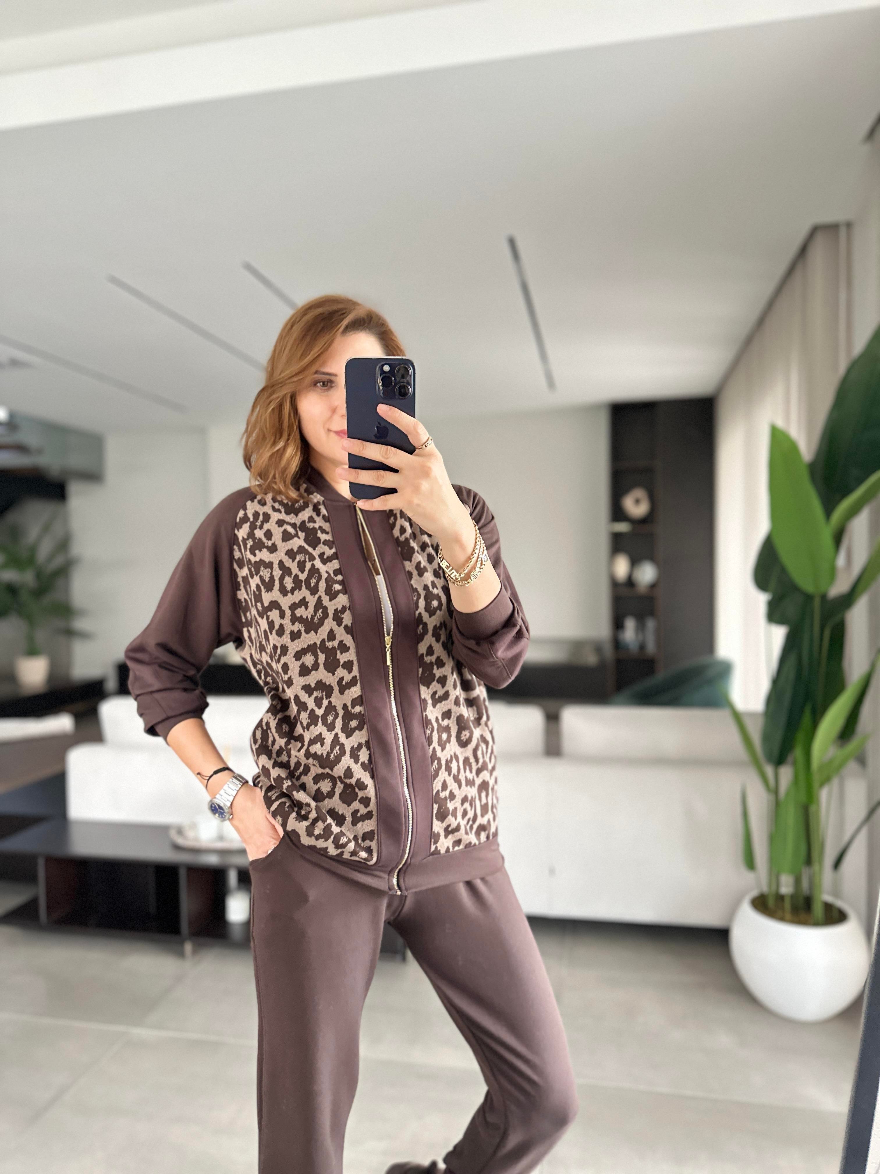 Kahverengi Jakarlı Leopar Takım