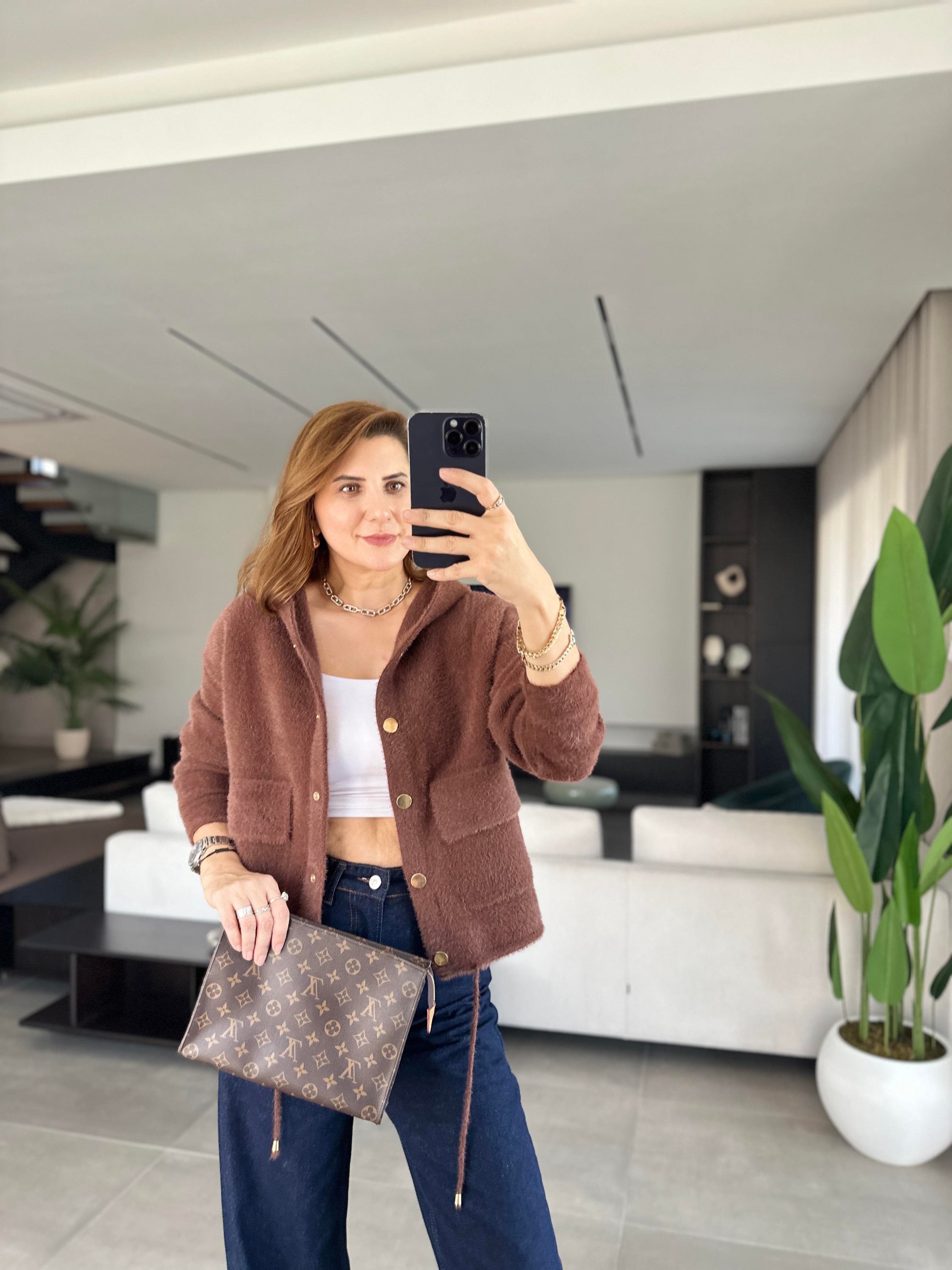Kapşonlu Torba Cepli Hırka