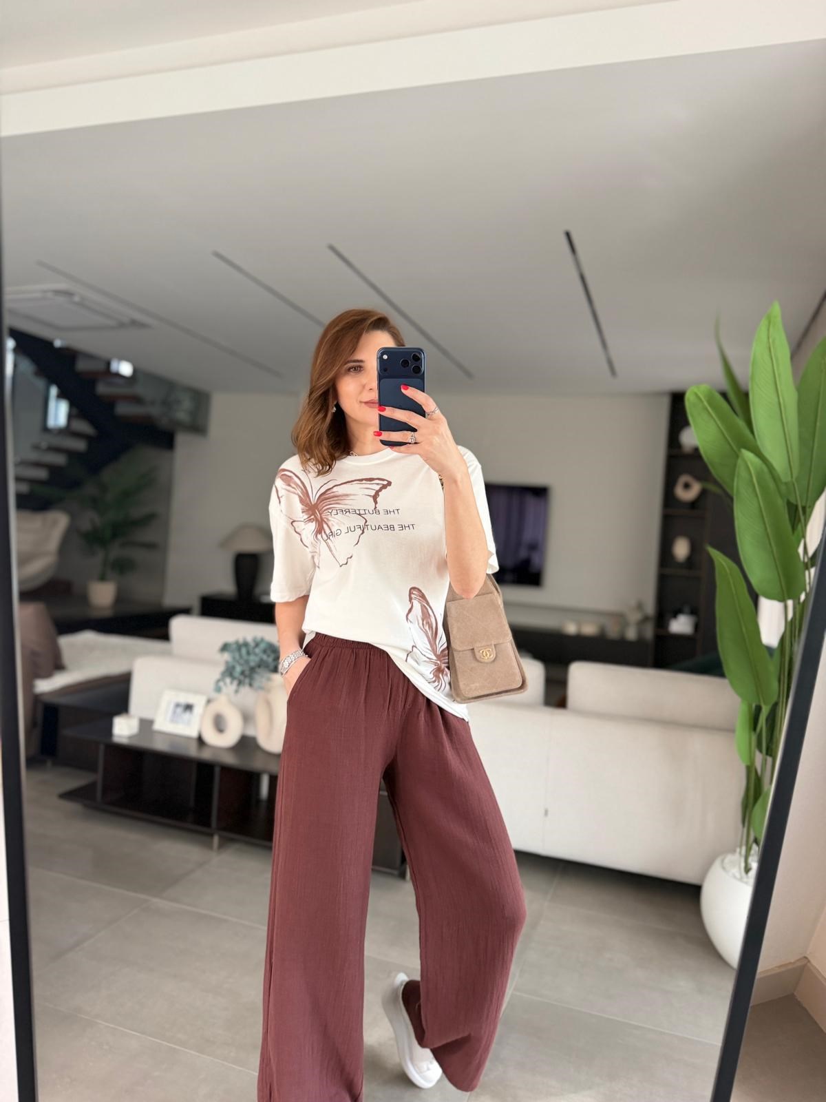 Kelebek Baskılı T-shirt