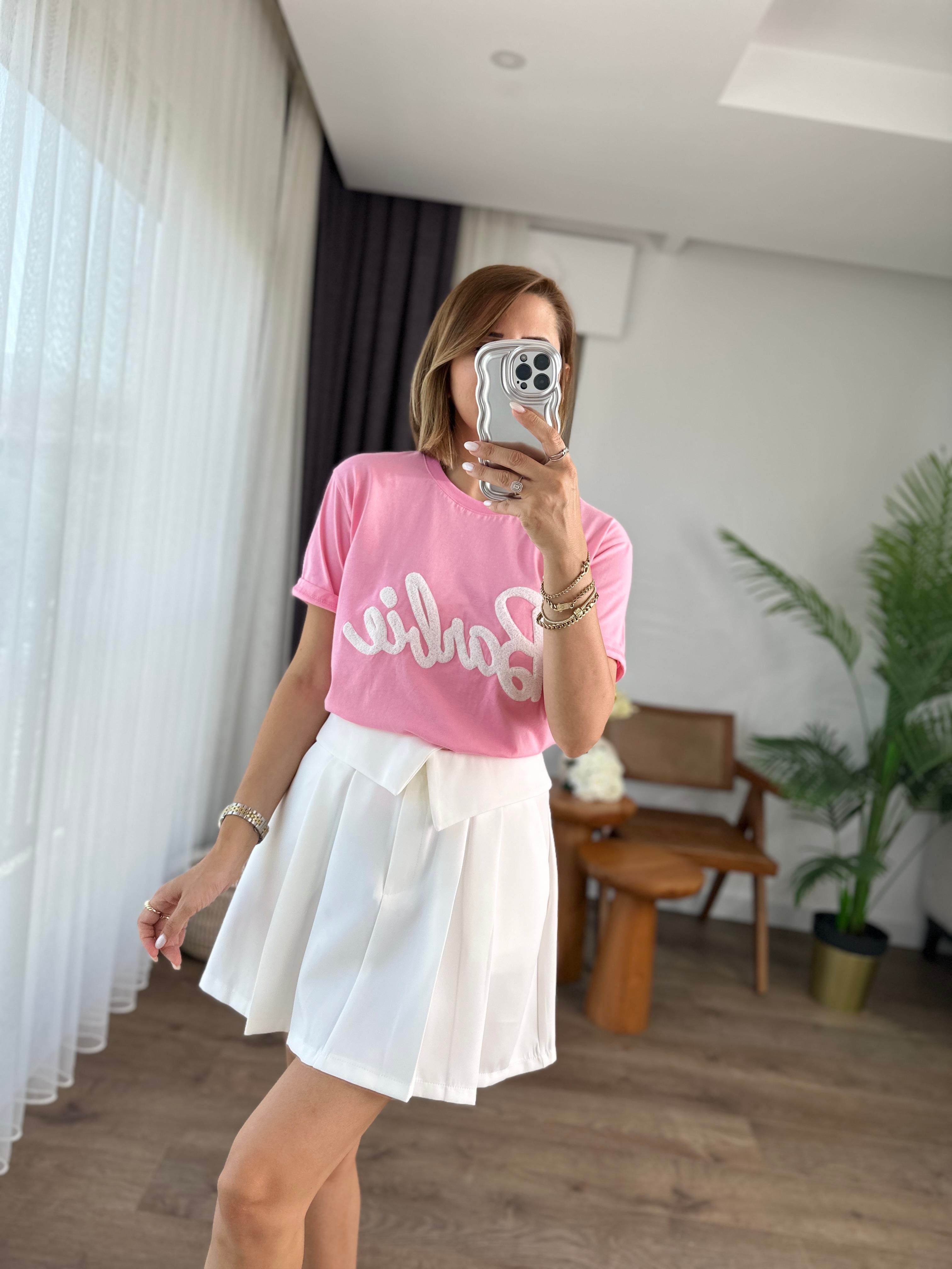 KEMER DETAYLI PİLELİ ETEK