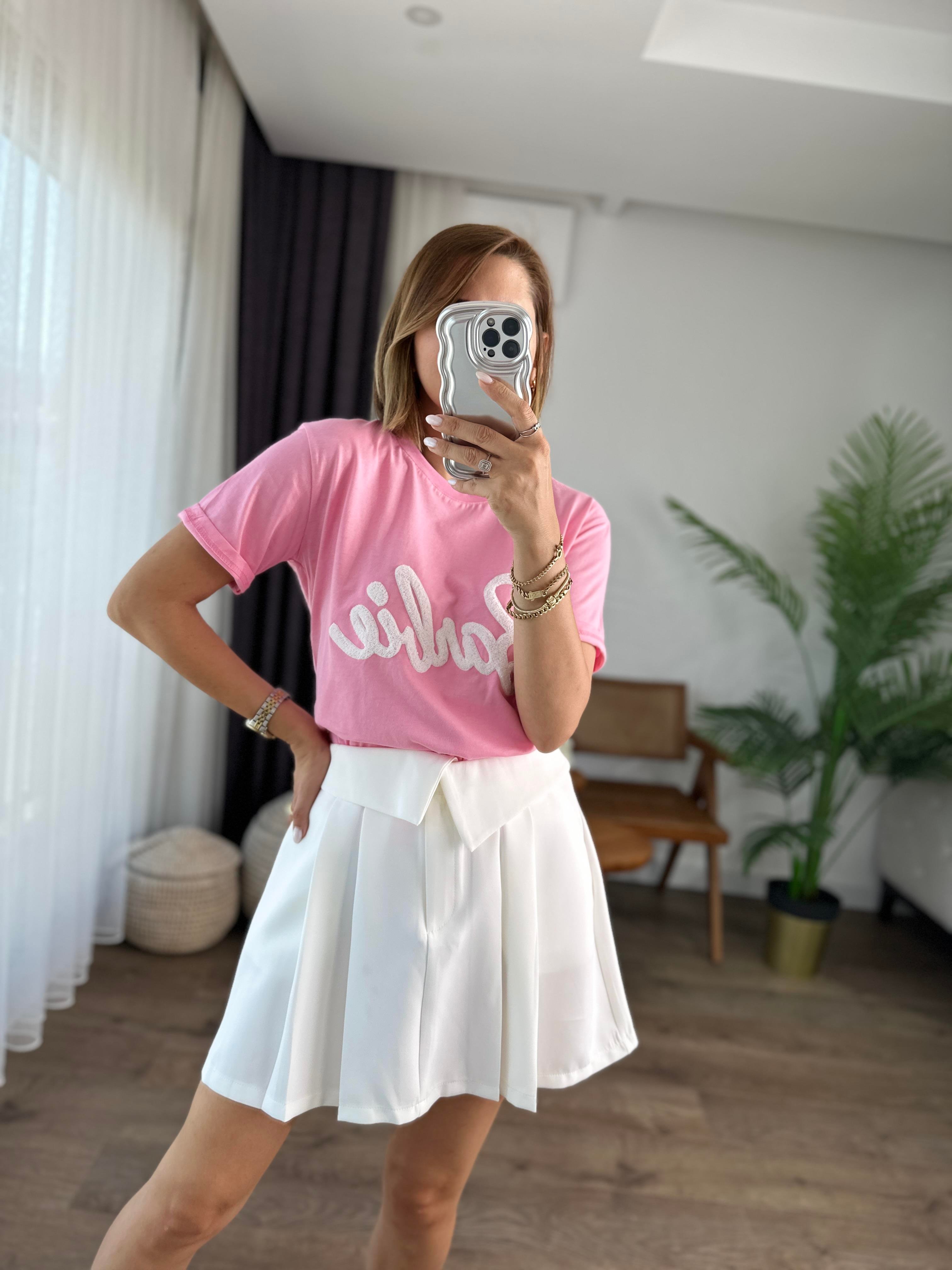 KEMER DETAYLI PİLELİ ETEK