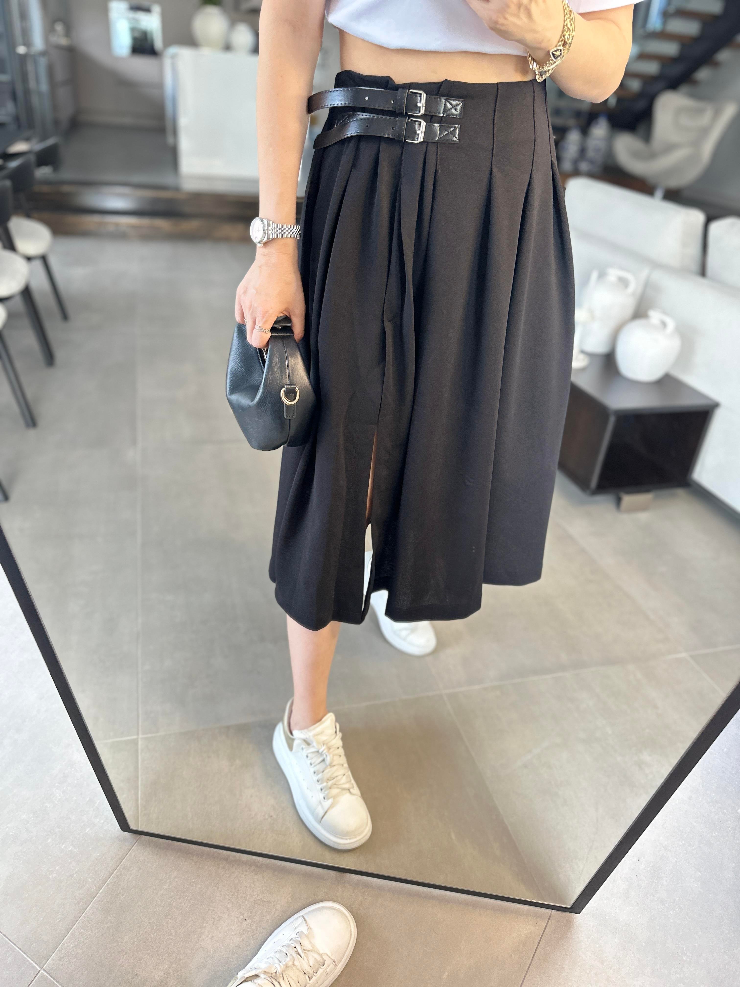 Kemerli Crep Etek