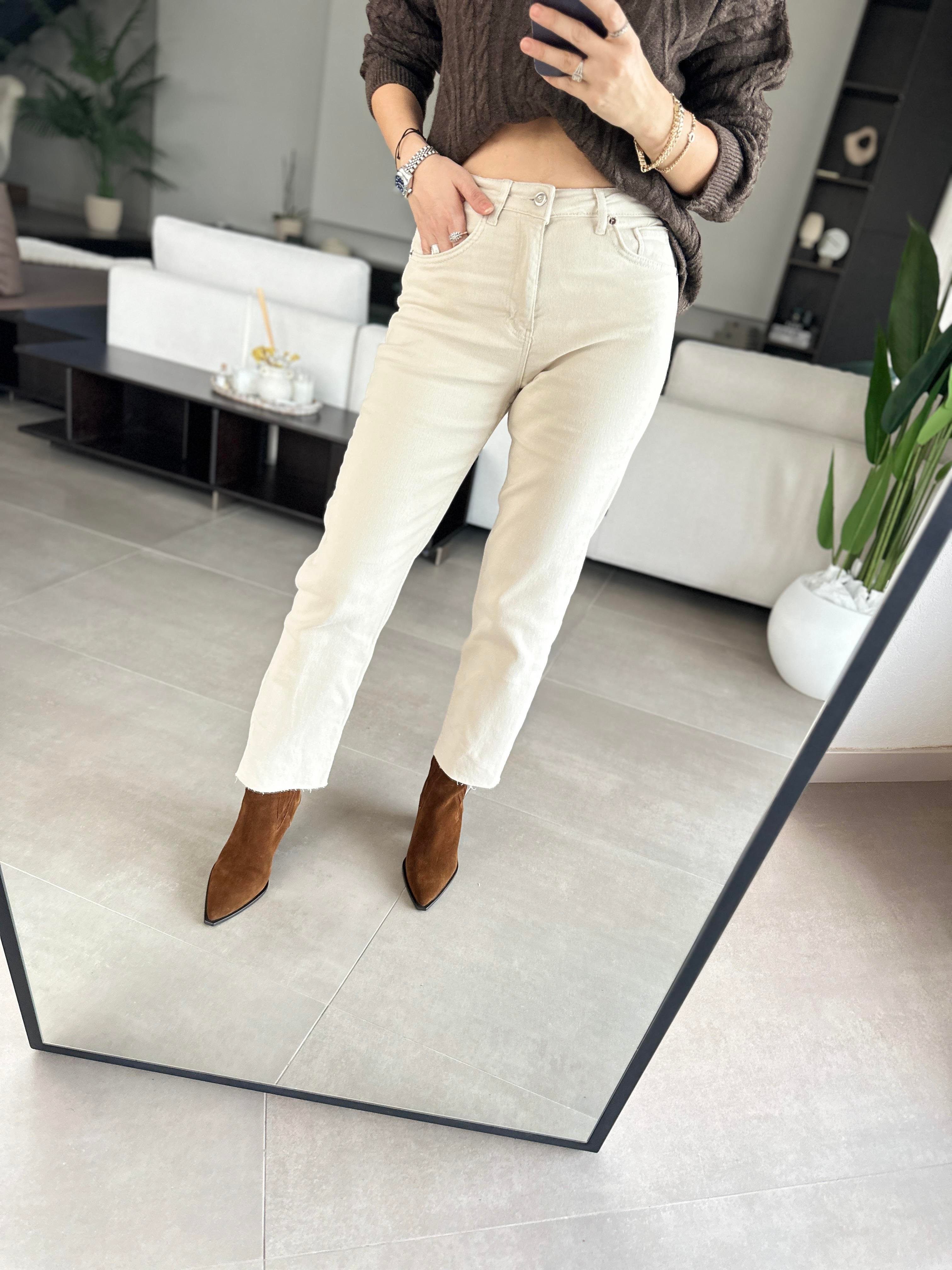 Kesik Paça Boyfit Jean