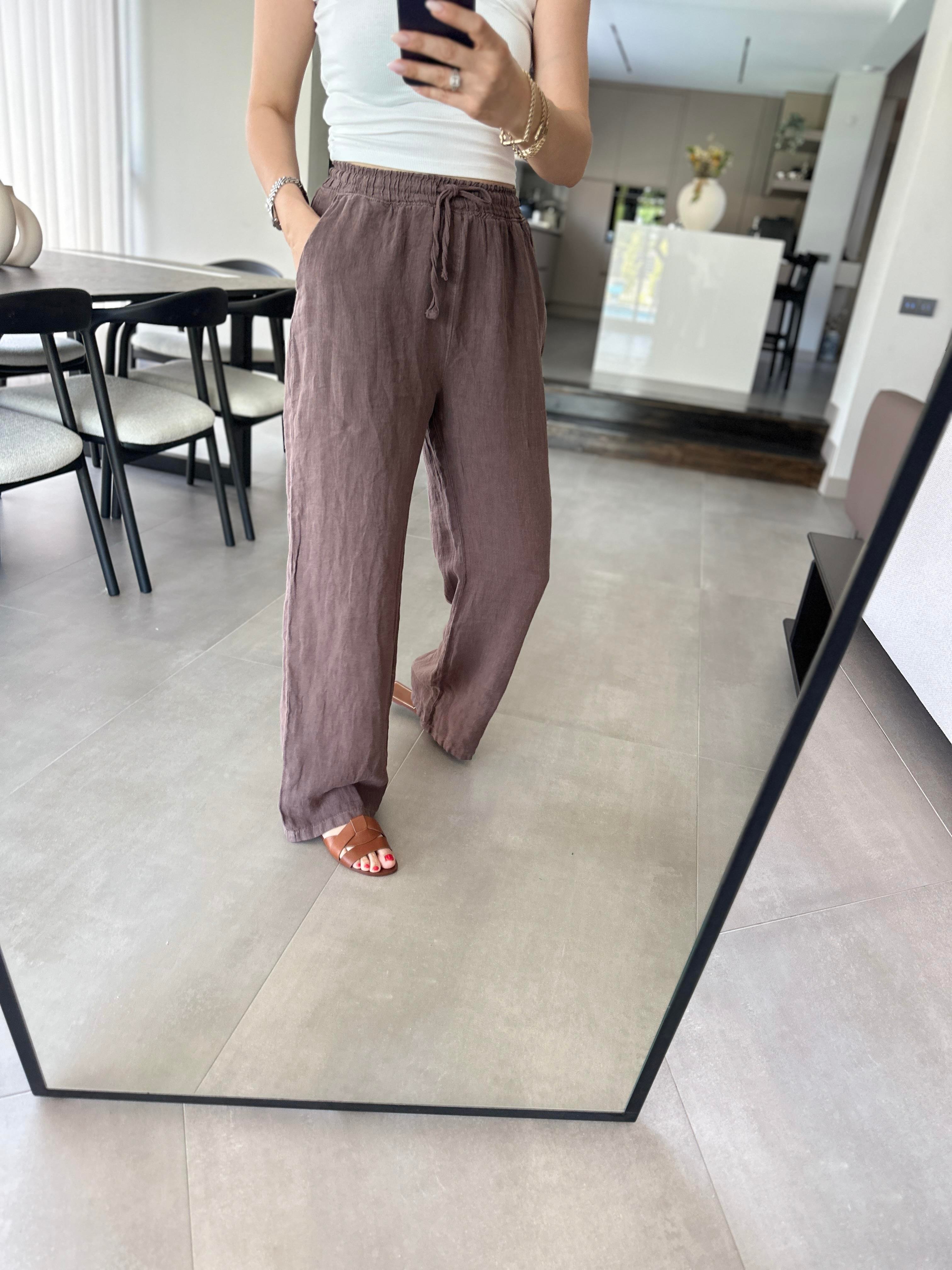 Keten Bol Paça Pantolon