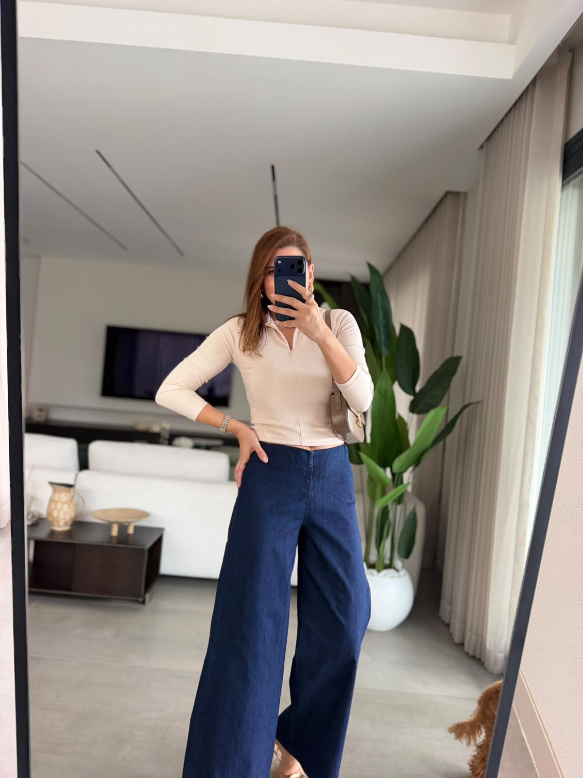 Lacivert  Battal Beden Full Esnek Jean