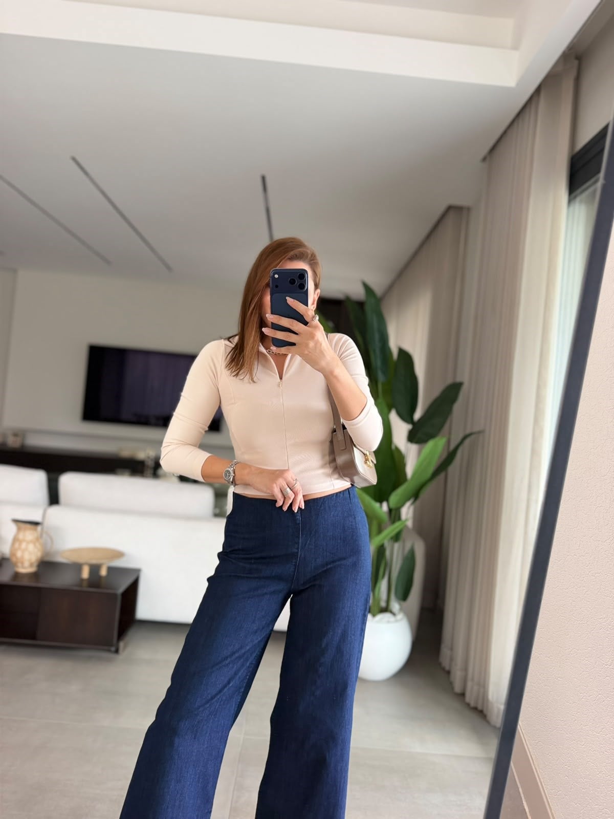 Lacivert  Battal Beden Full Esnek Jean