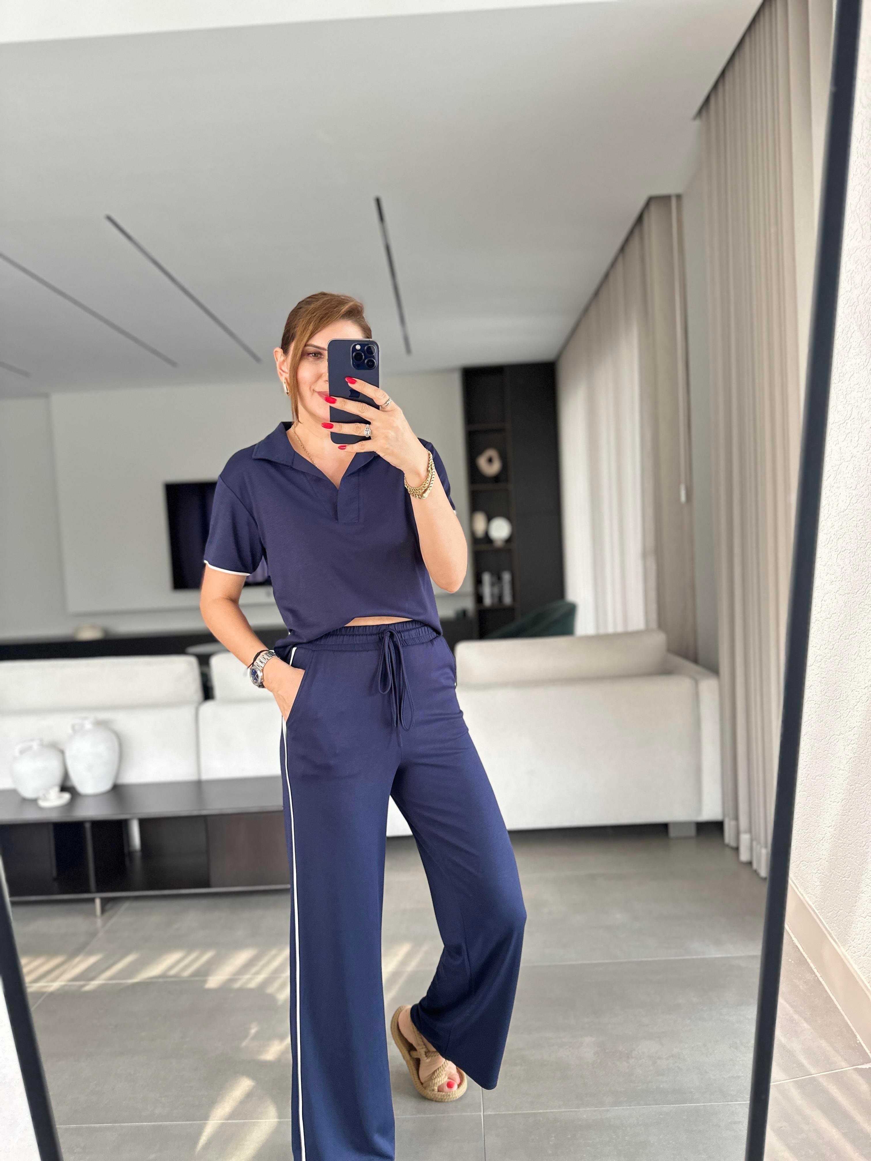 Lacivert Carno Polo Yaka Takım