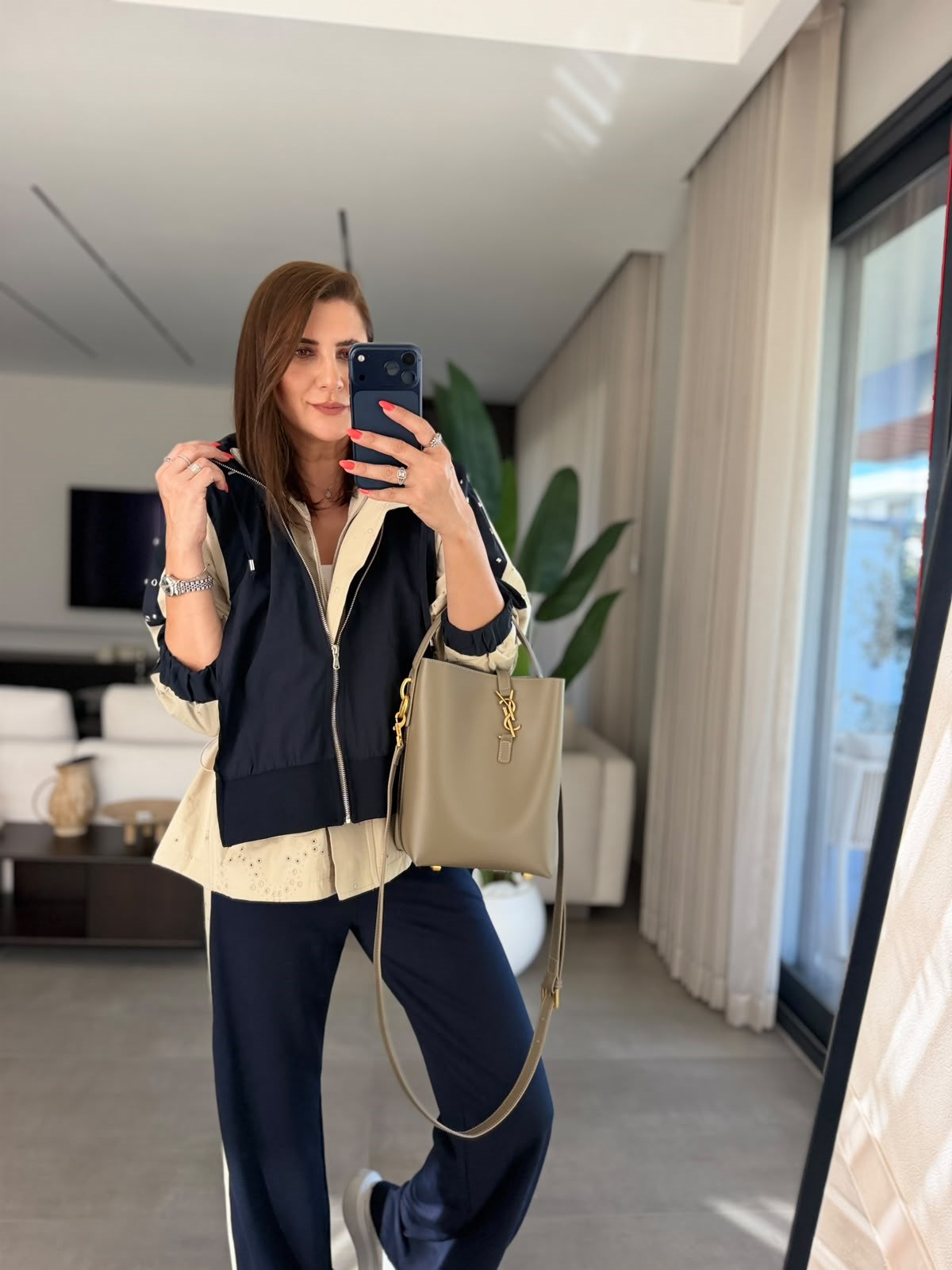 Lacivert Serenza Kuşgözü Detaylı İkili Takım
