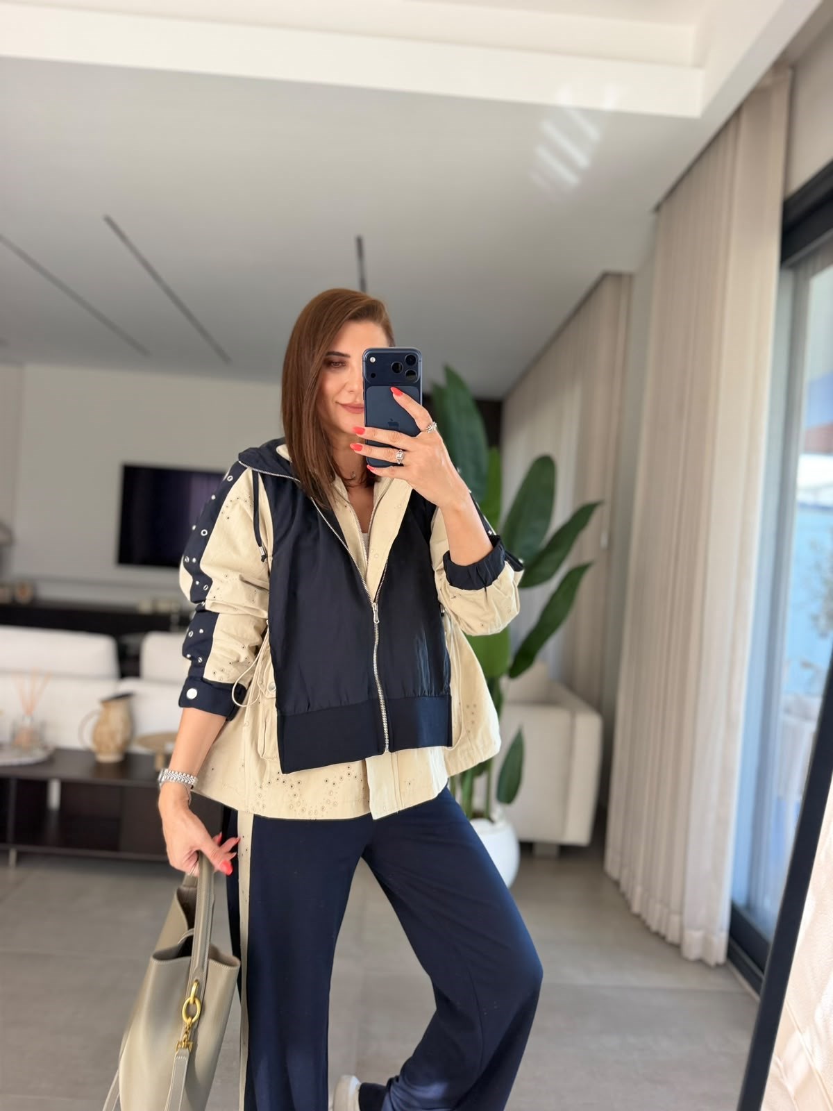 Lacivert Serenza Kuşgözü Detaylı İkili Takım