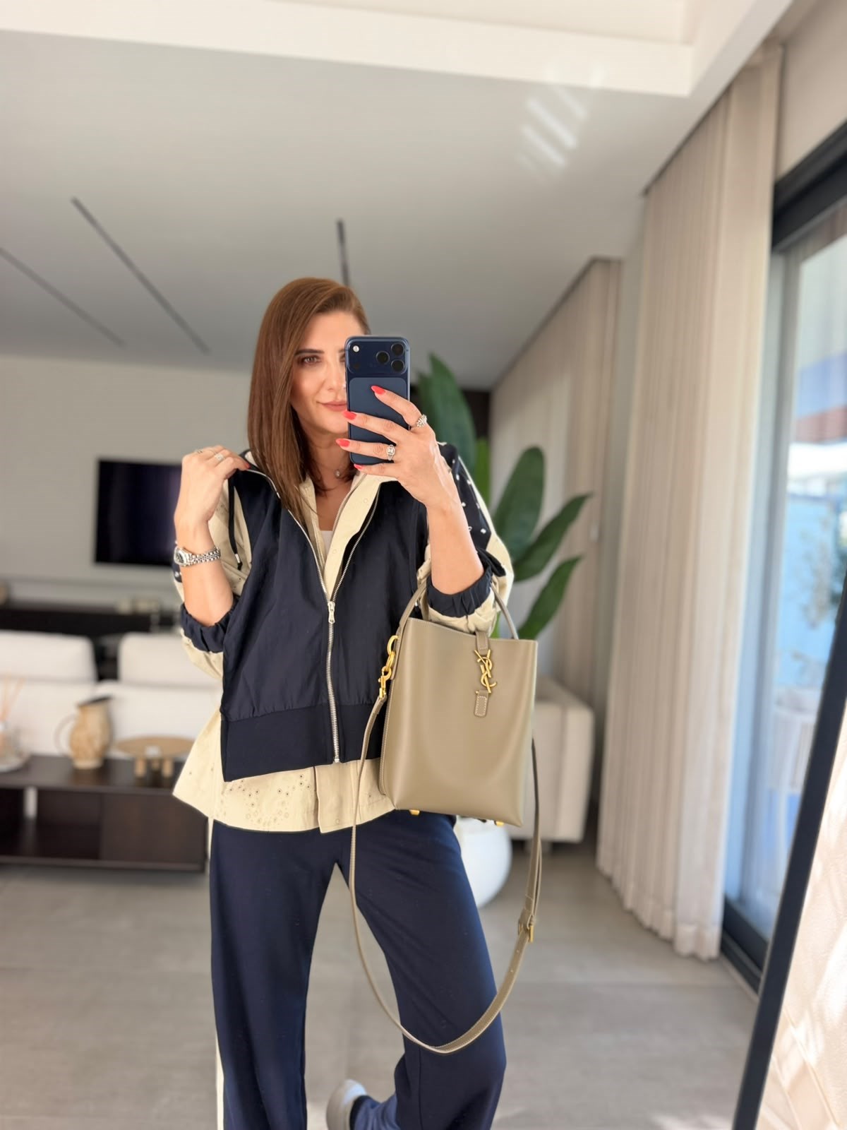 Lacivert Serenza Kuşgözü Detaylı İkili Takım