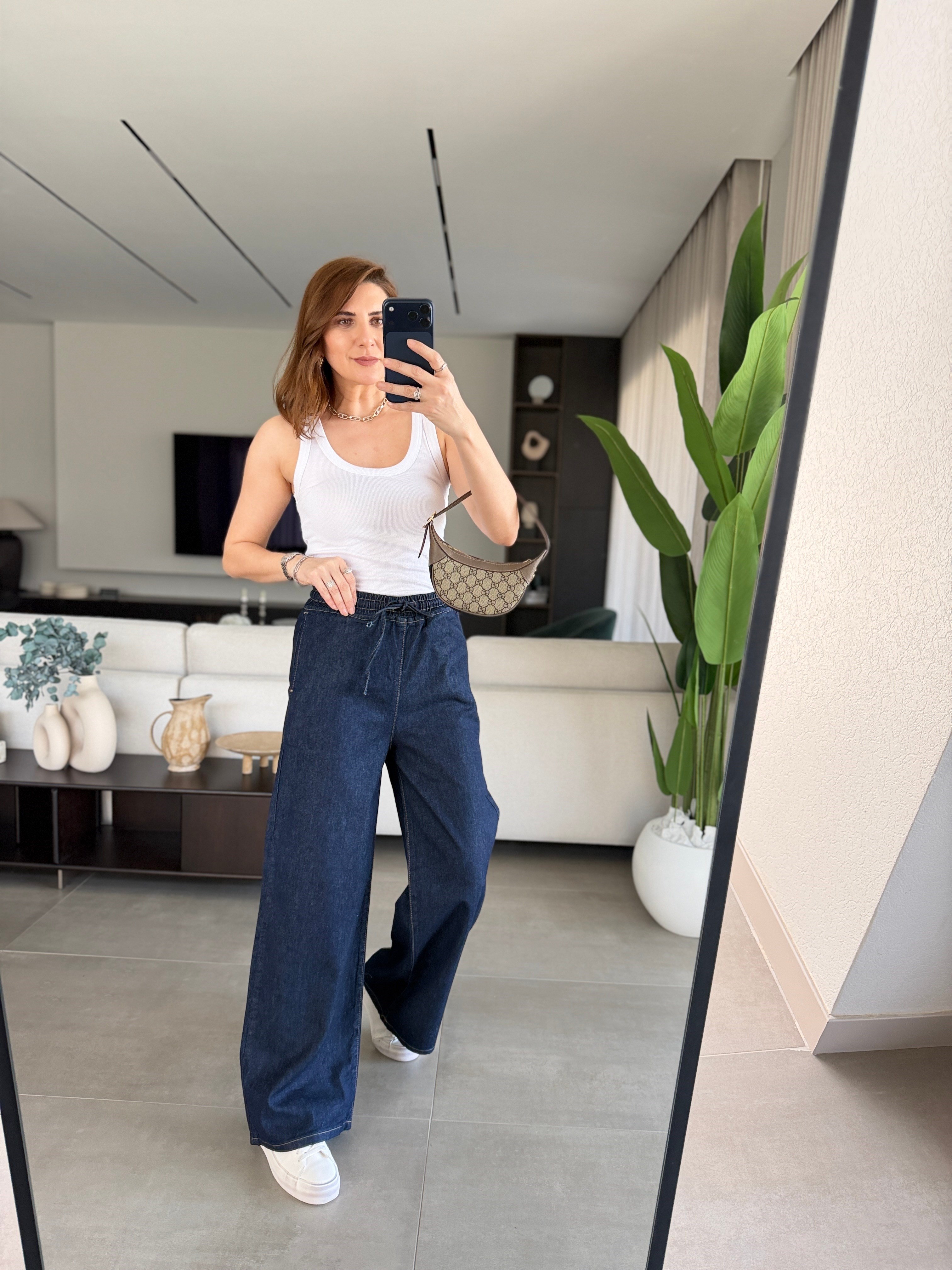 Lacivert ZR Model Bel Lastikli Pantolon
