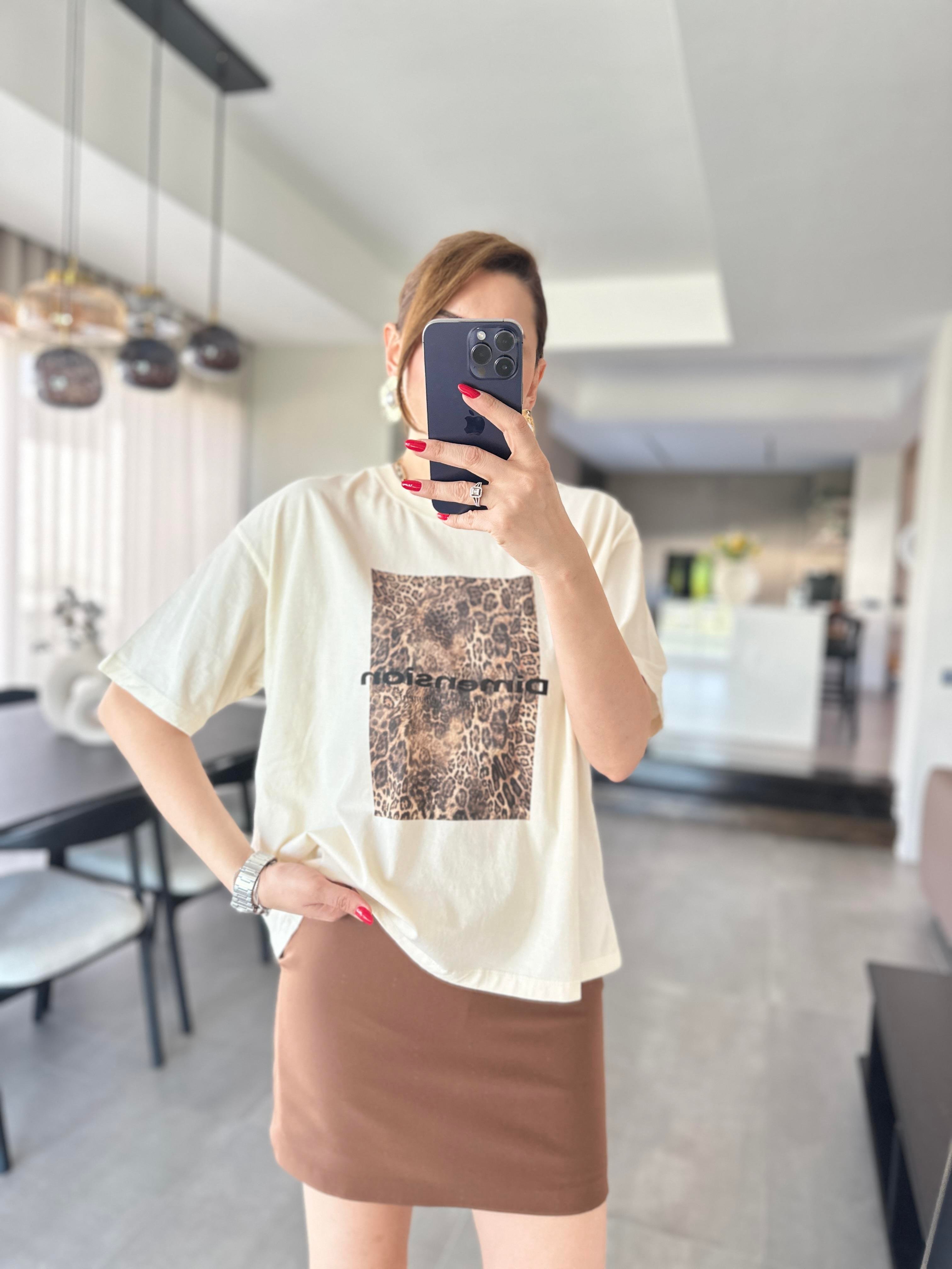Leopar Baskı T-shirt