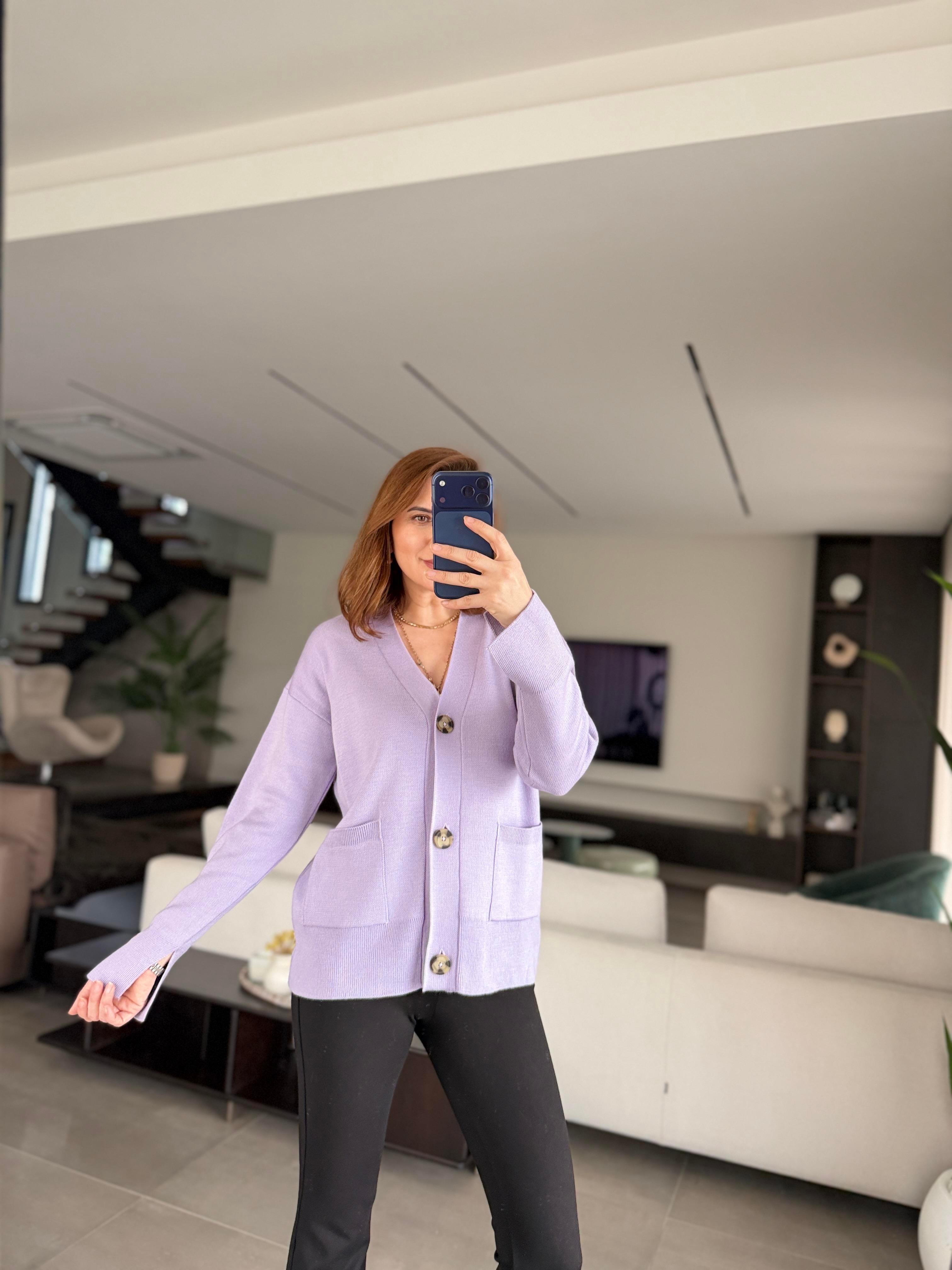 Lila Cozy Hırka