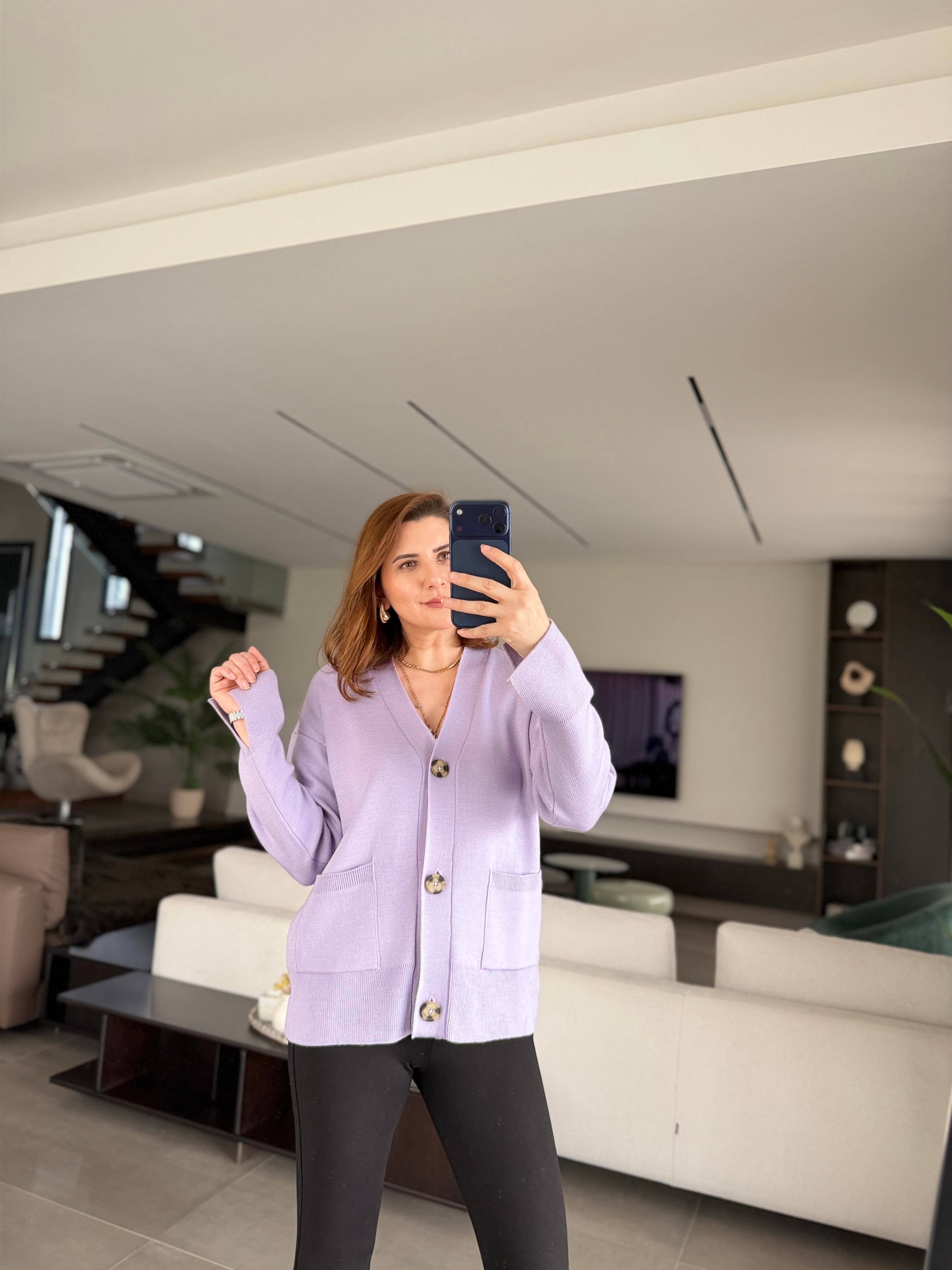 Lila Cozy Hırka