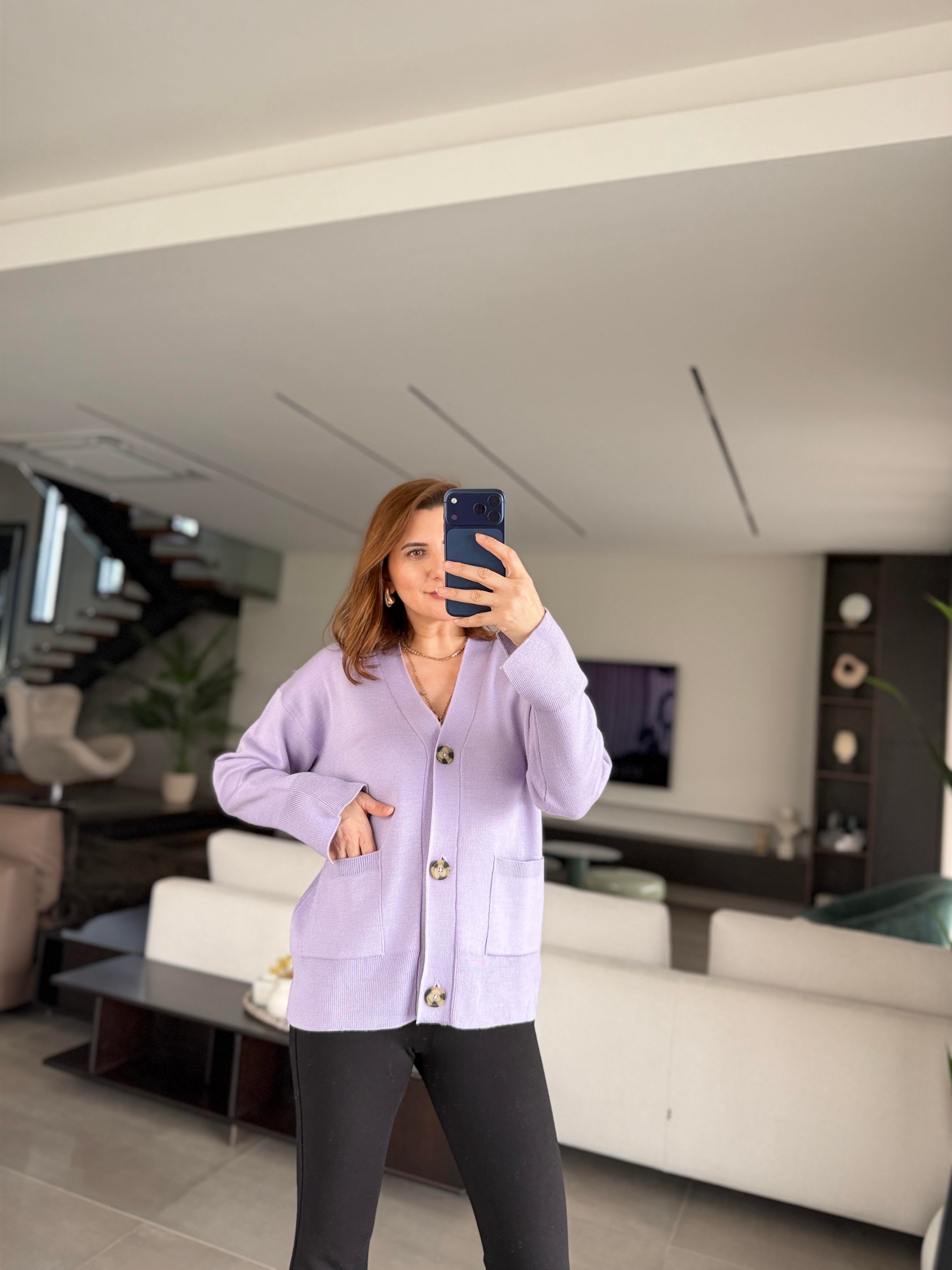 Lila Cozy Hırka