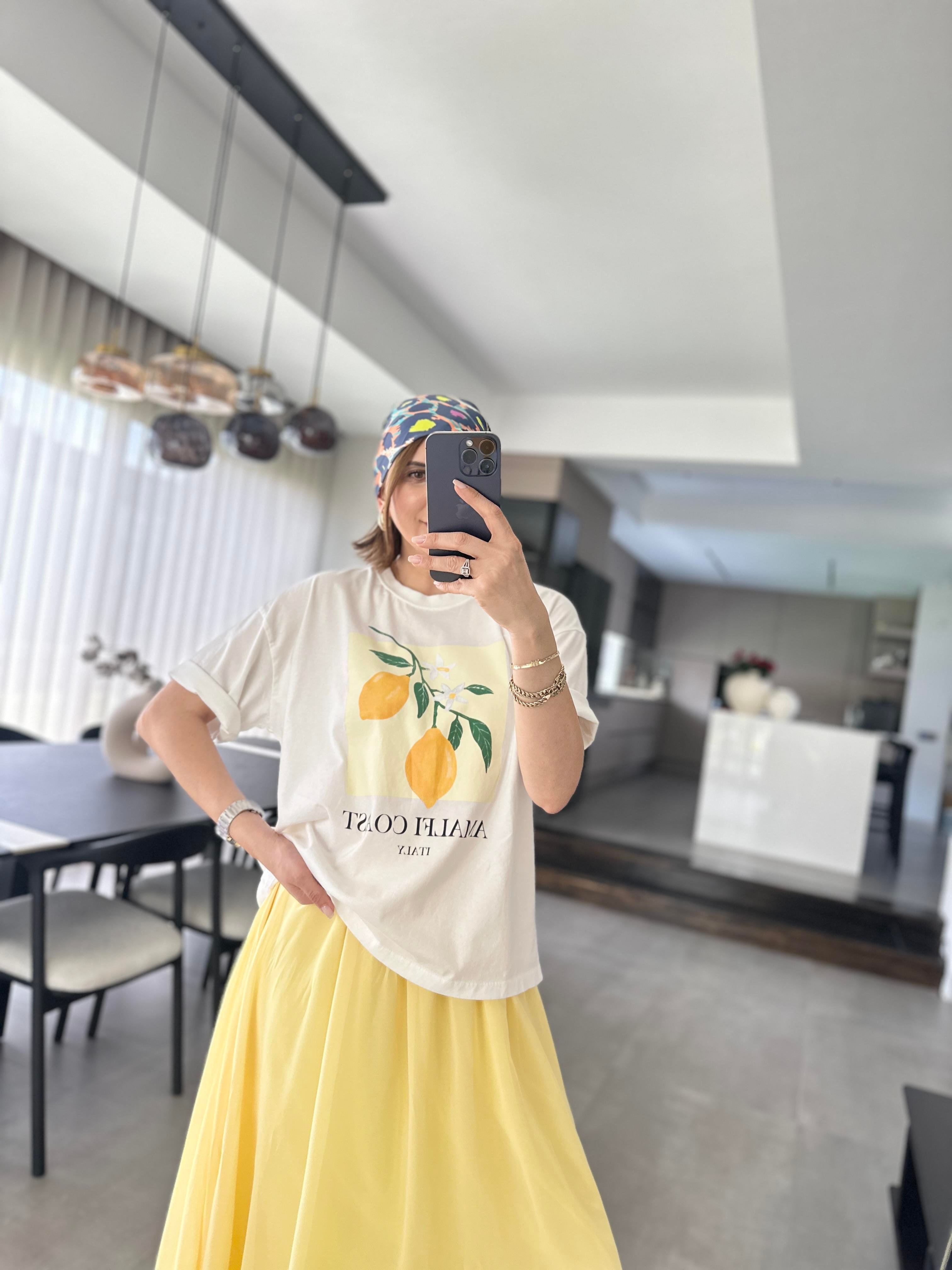 Limon Baskılı T-shirt