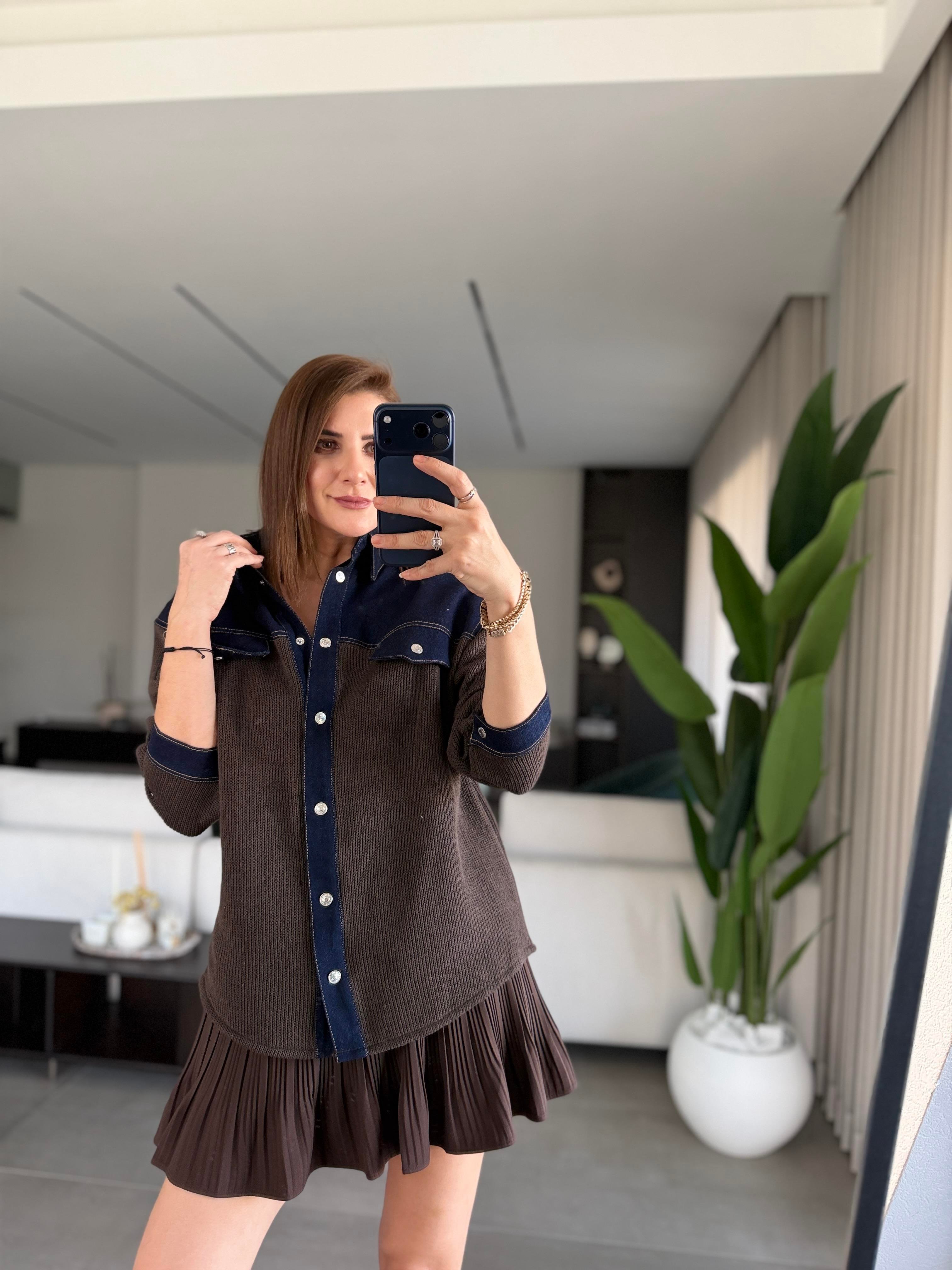 Mass Kot Garnili Triko Ceket